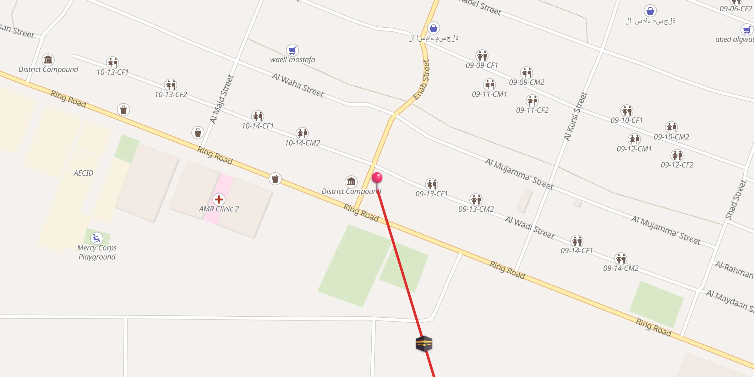 Carte de localisation : مسجد السيدة عائشه