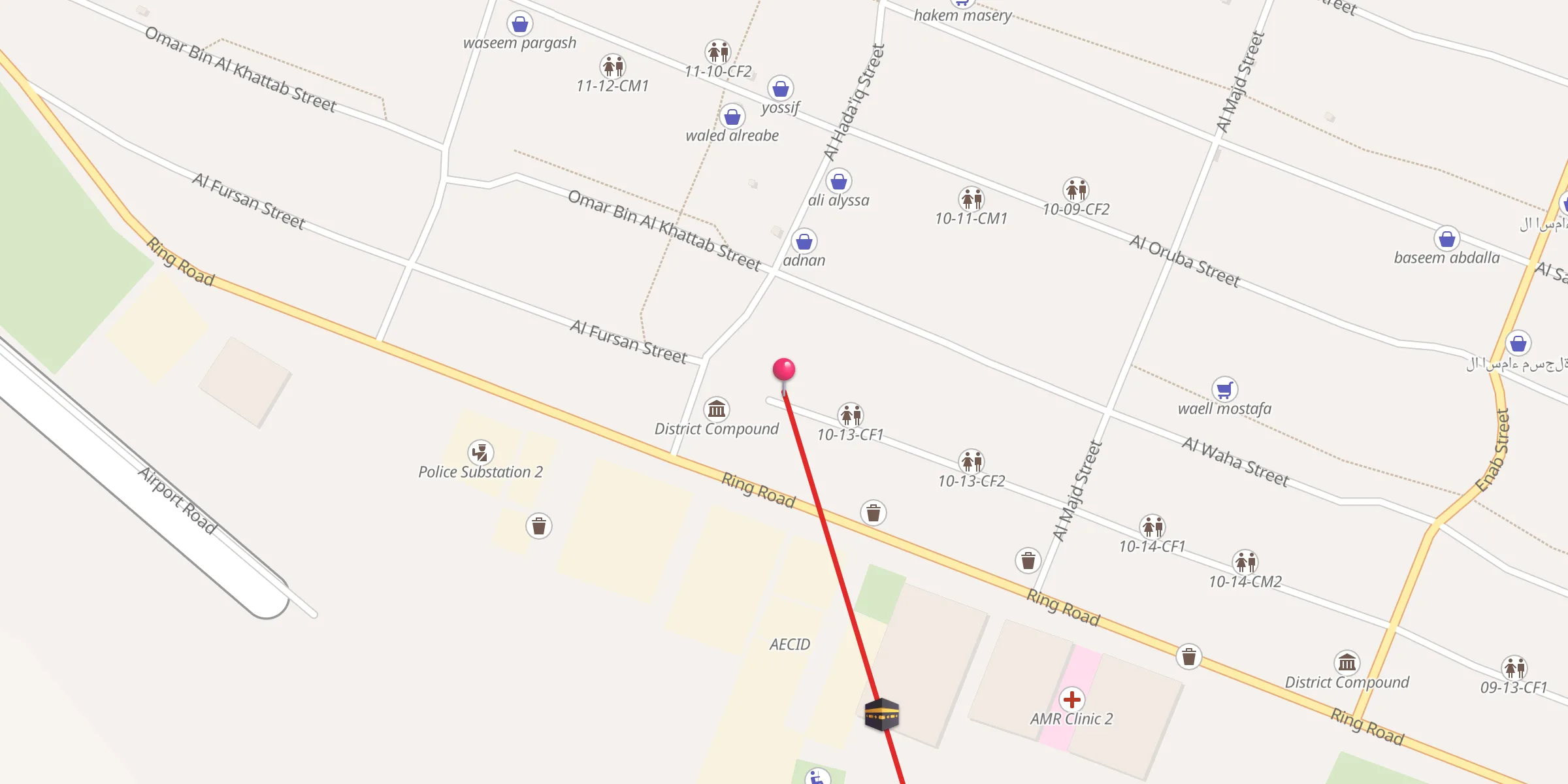 Carte de localisation : مسجد أبو بكر الصديق