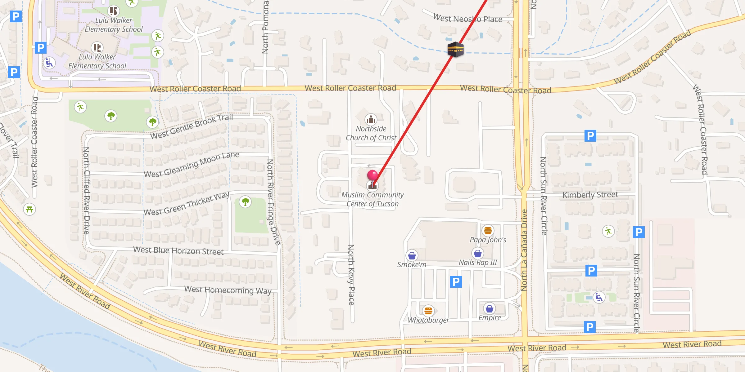 Carte de localisation : Muslim Community Center of Tucson
