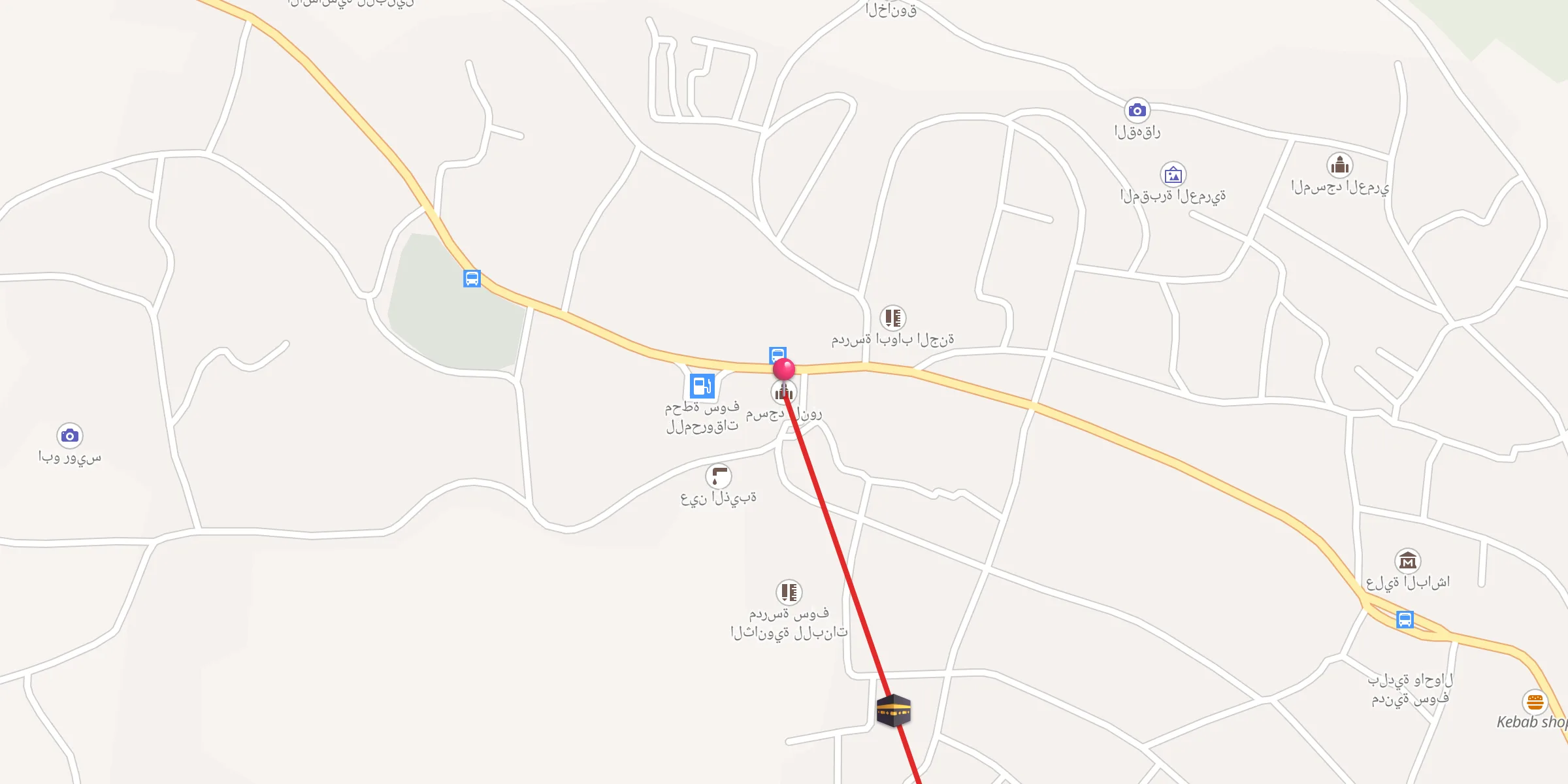 Carte de localisation : مسجد النور