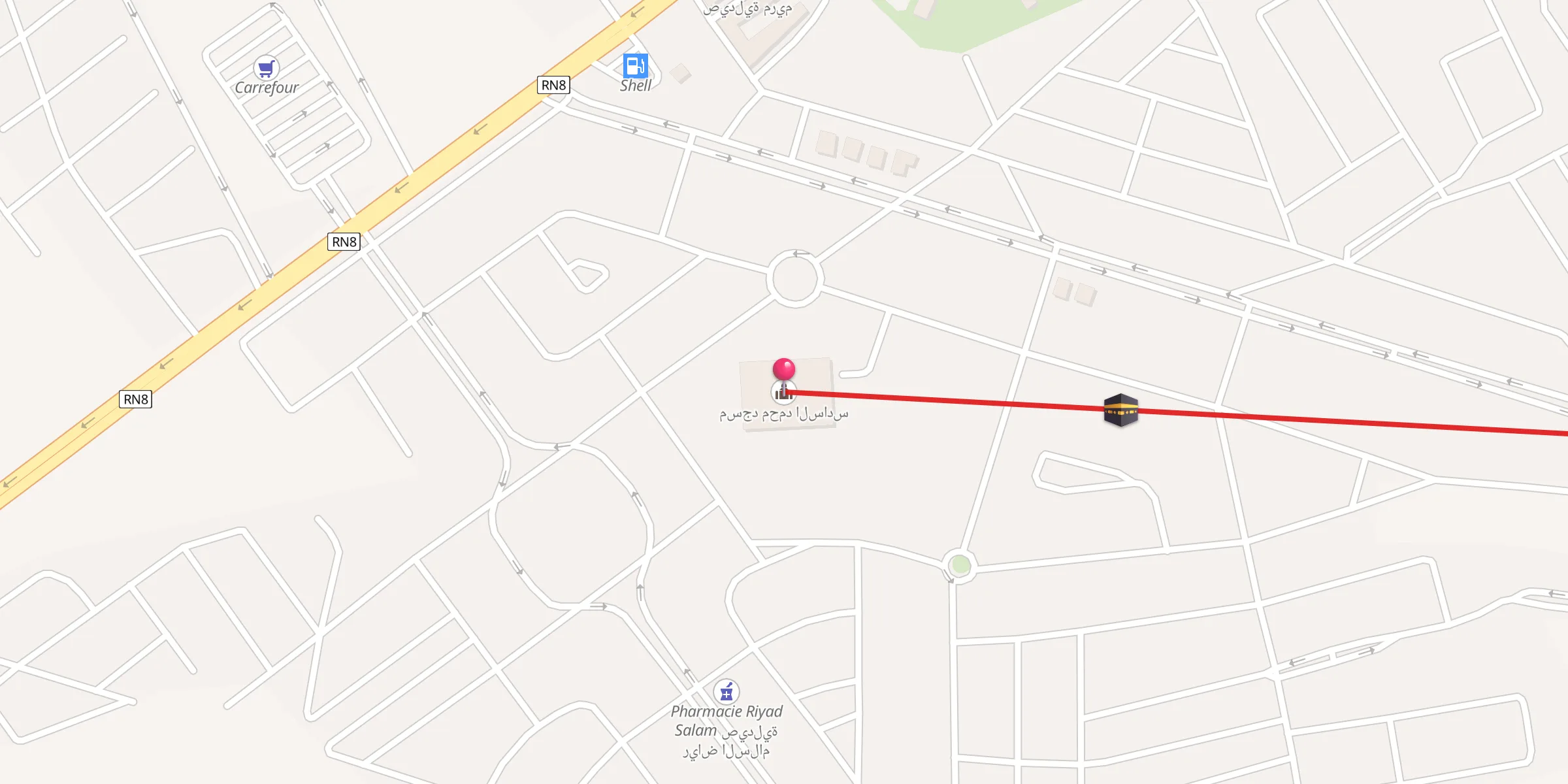 Carte de localisation : مسجد محمد السادس