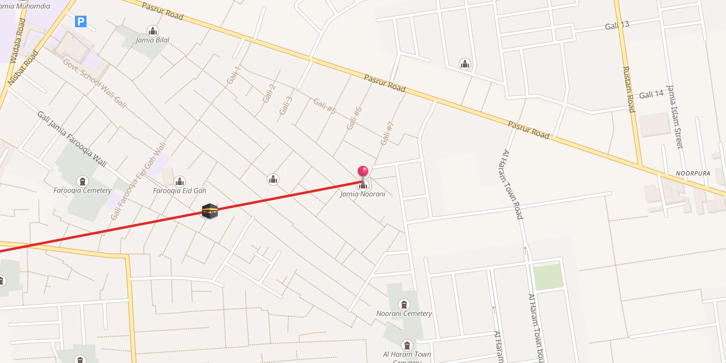 Carte de localisation : جامعہ نورانی