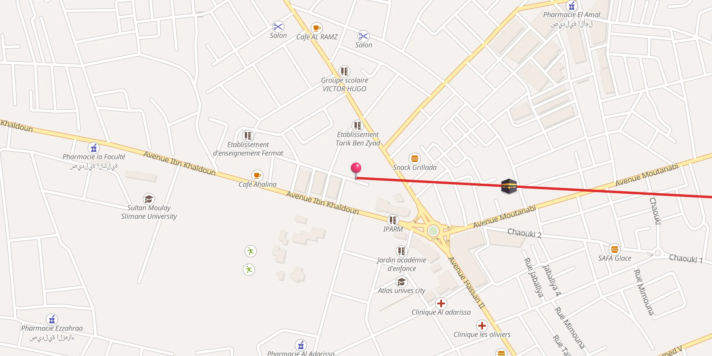 Carte de localisation : Mosqué qobaa