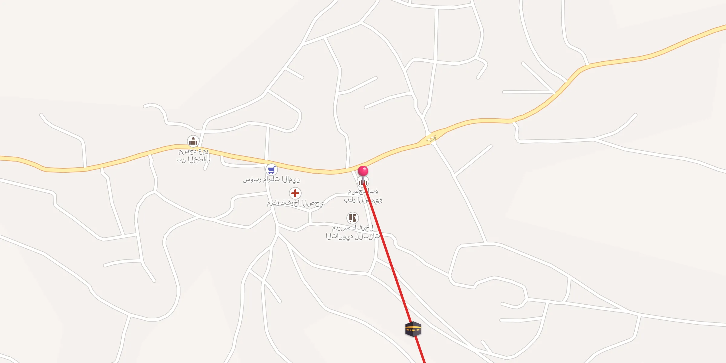 Carte de localisation : مسجد ابو بكر الصديق
