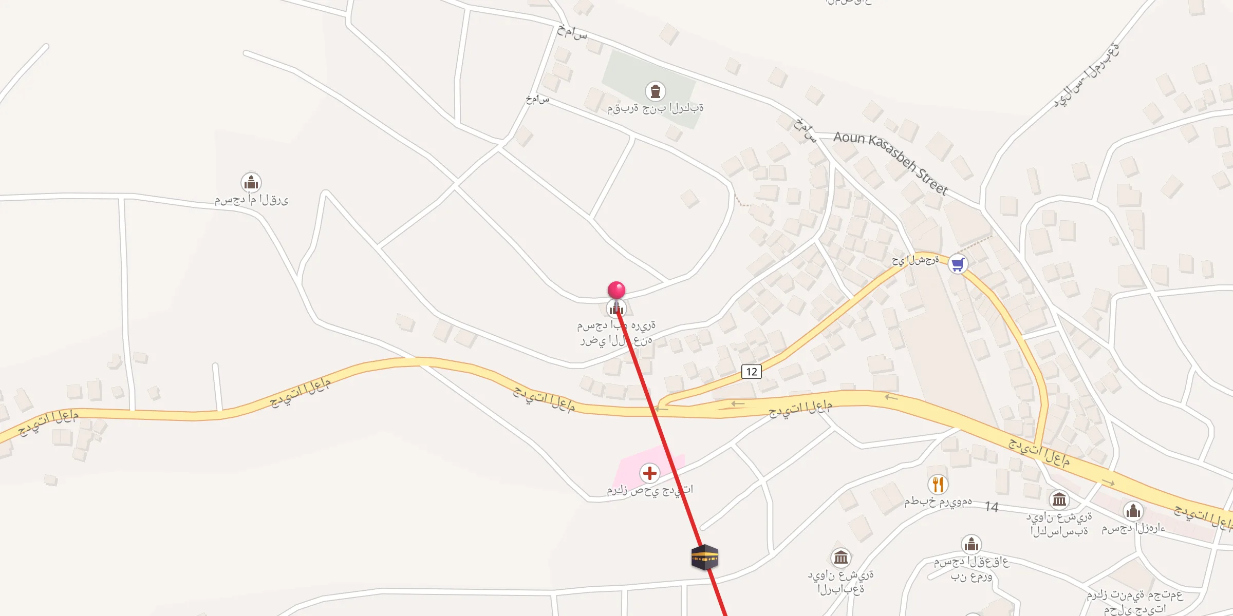 Carte de localisation : مسجد ابو هريرة رضي الله عنه