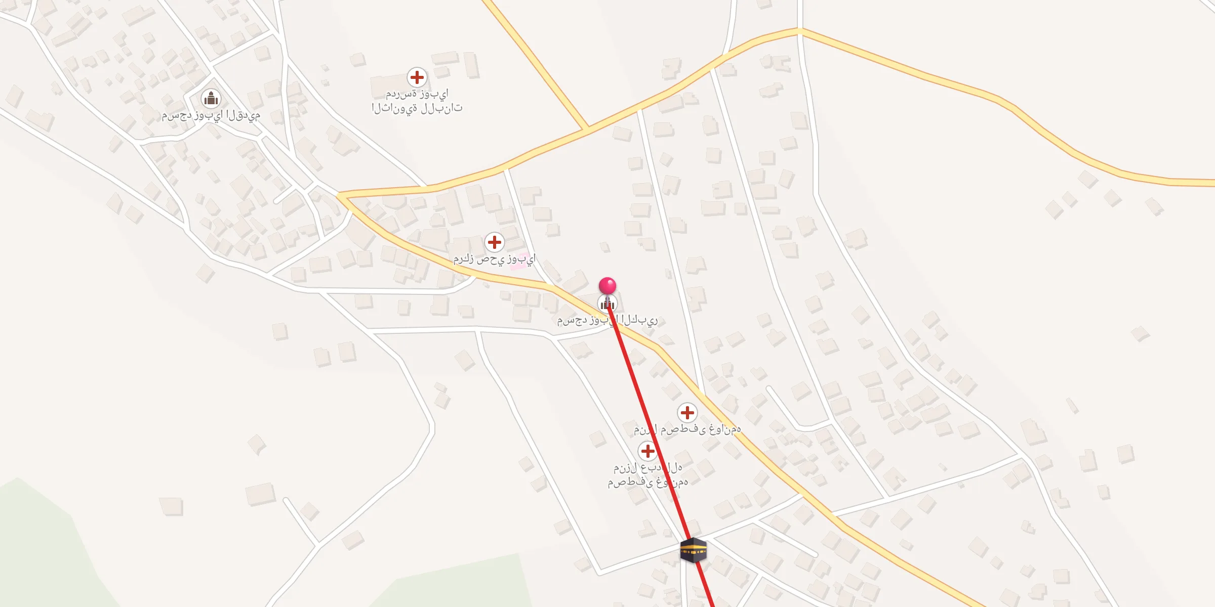 Carte de localisation : مسجد زوبيا الكبير