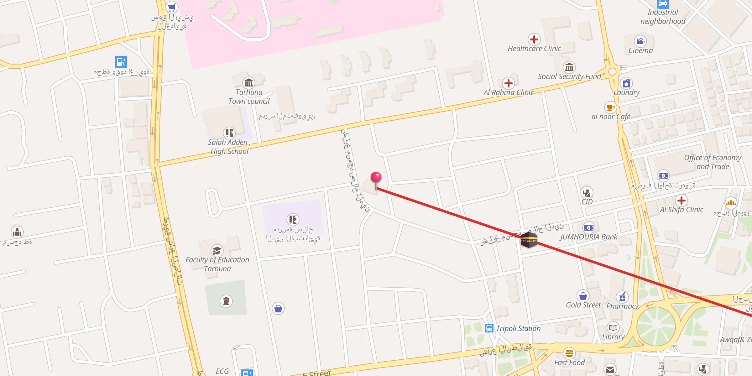 Carte de localisation : مسجد الشقيقة