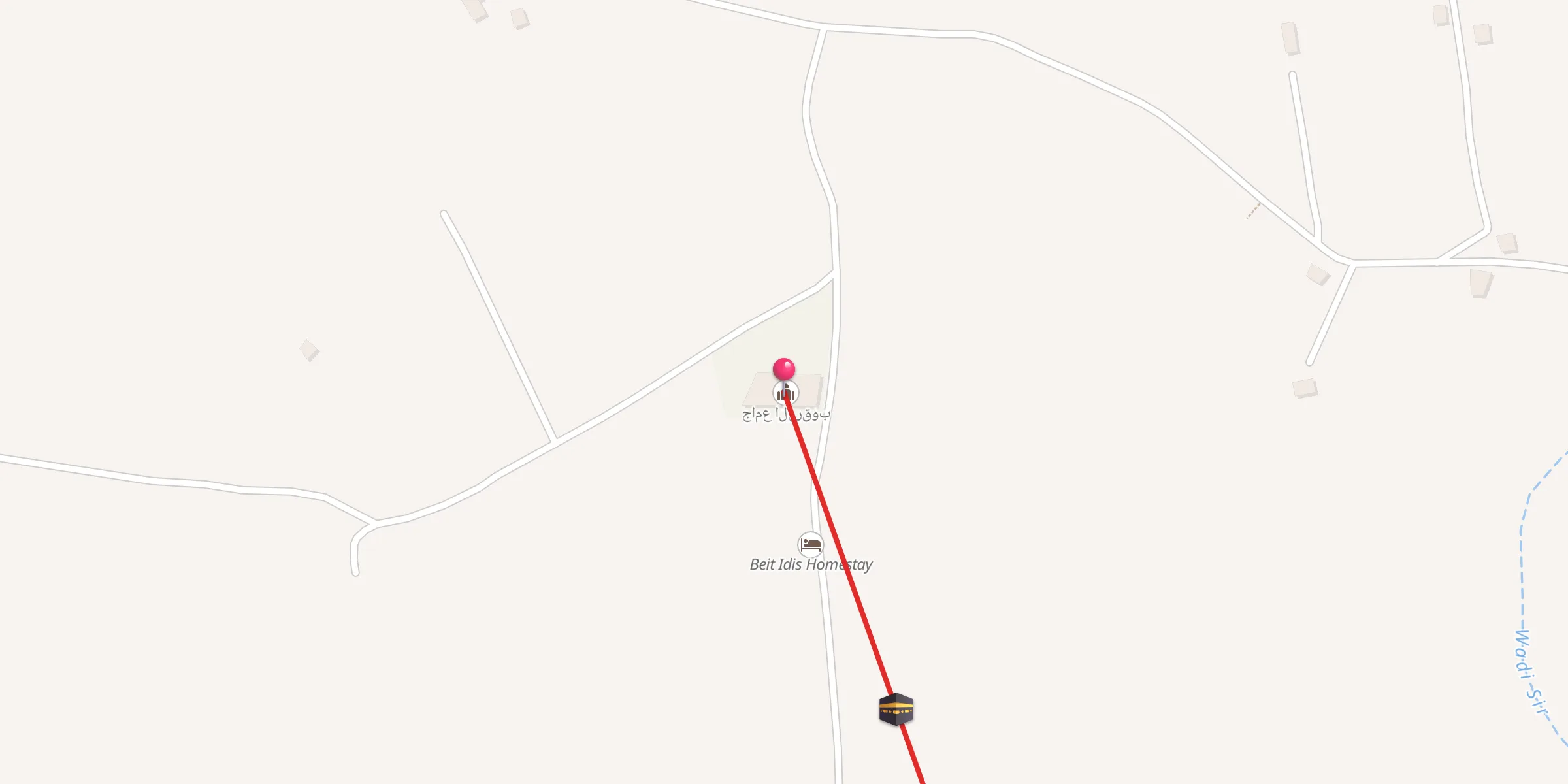 Carte de localisation : جامع العرقوب