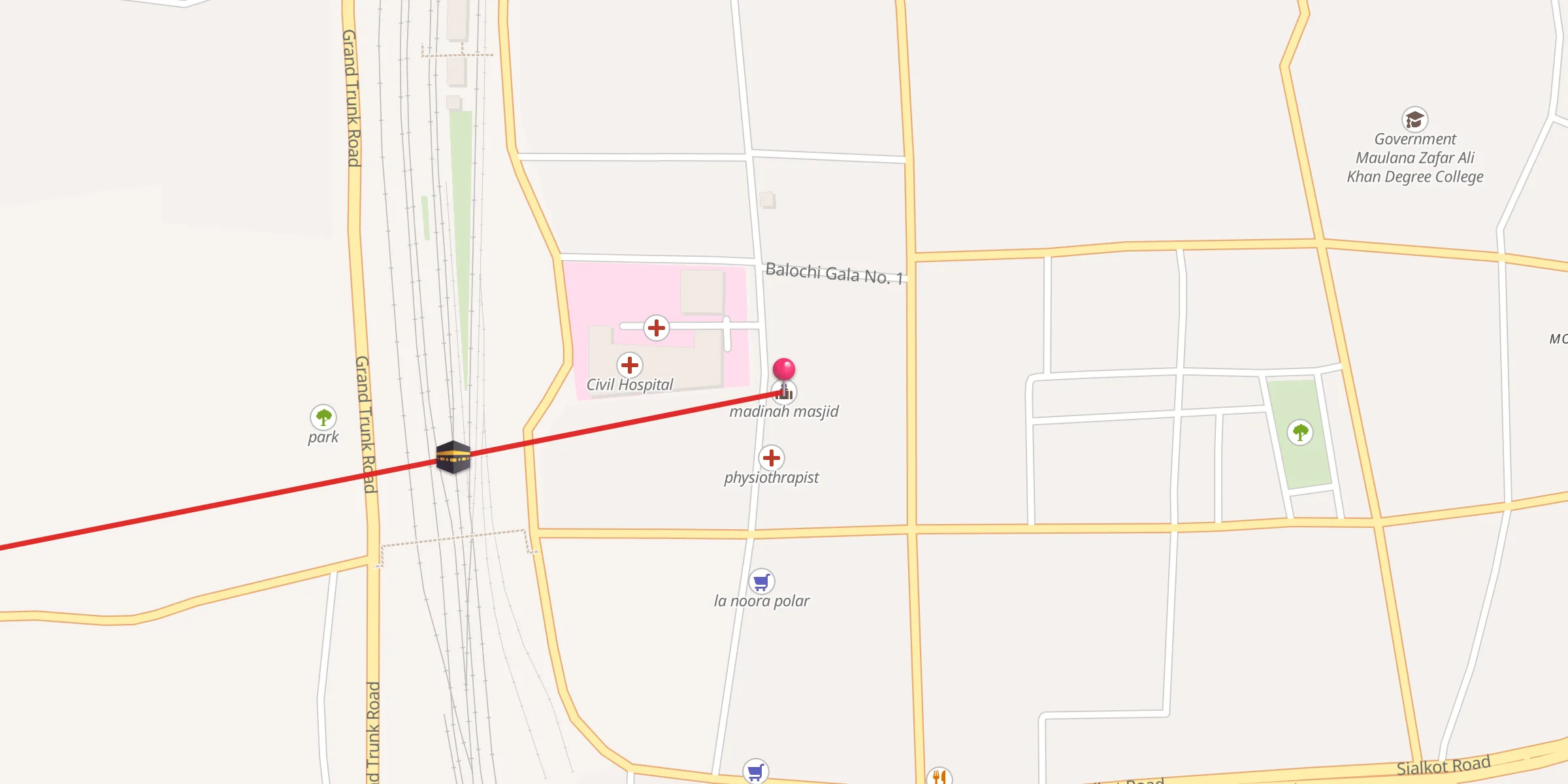 Carte de localisation : madinah masjid