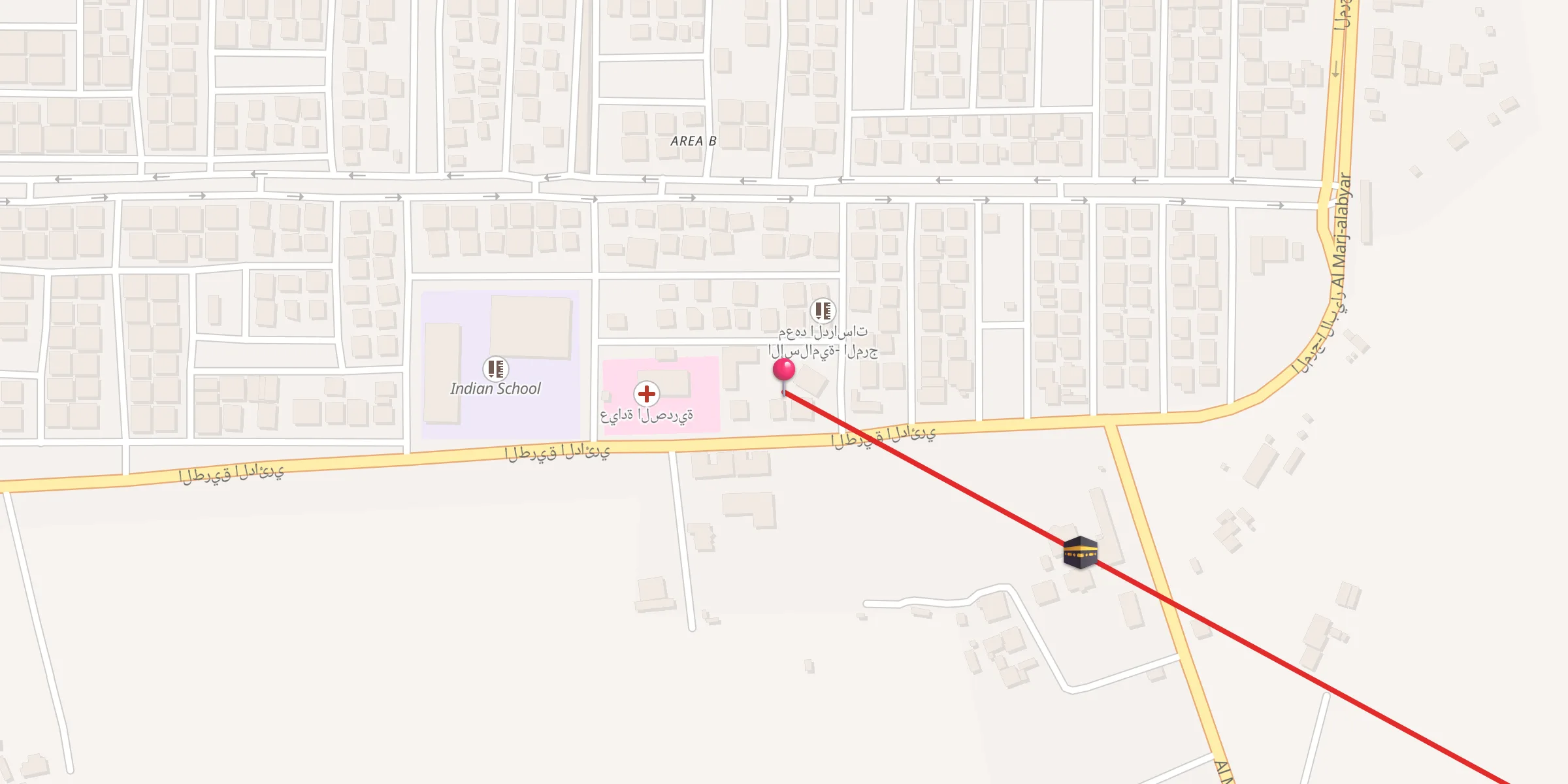 Carte de localisation : مسجد عبد الله بن مسعود