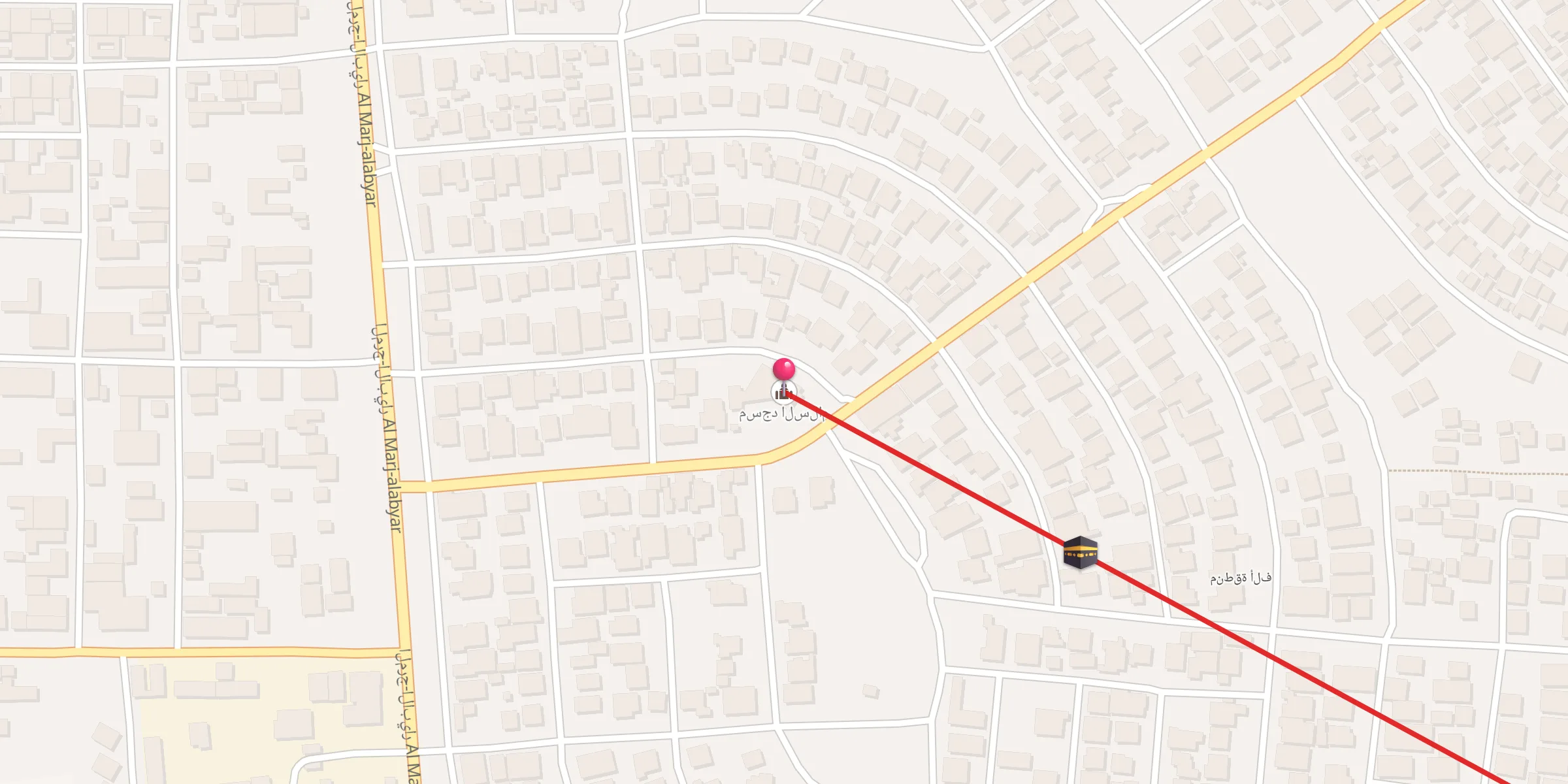 Carte de localisation : مسجد السلام