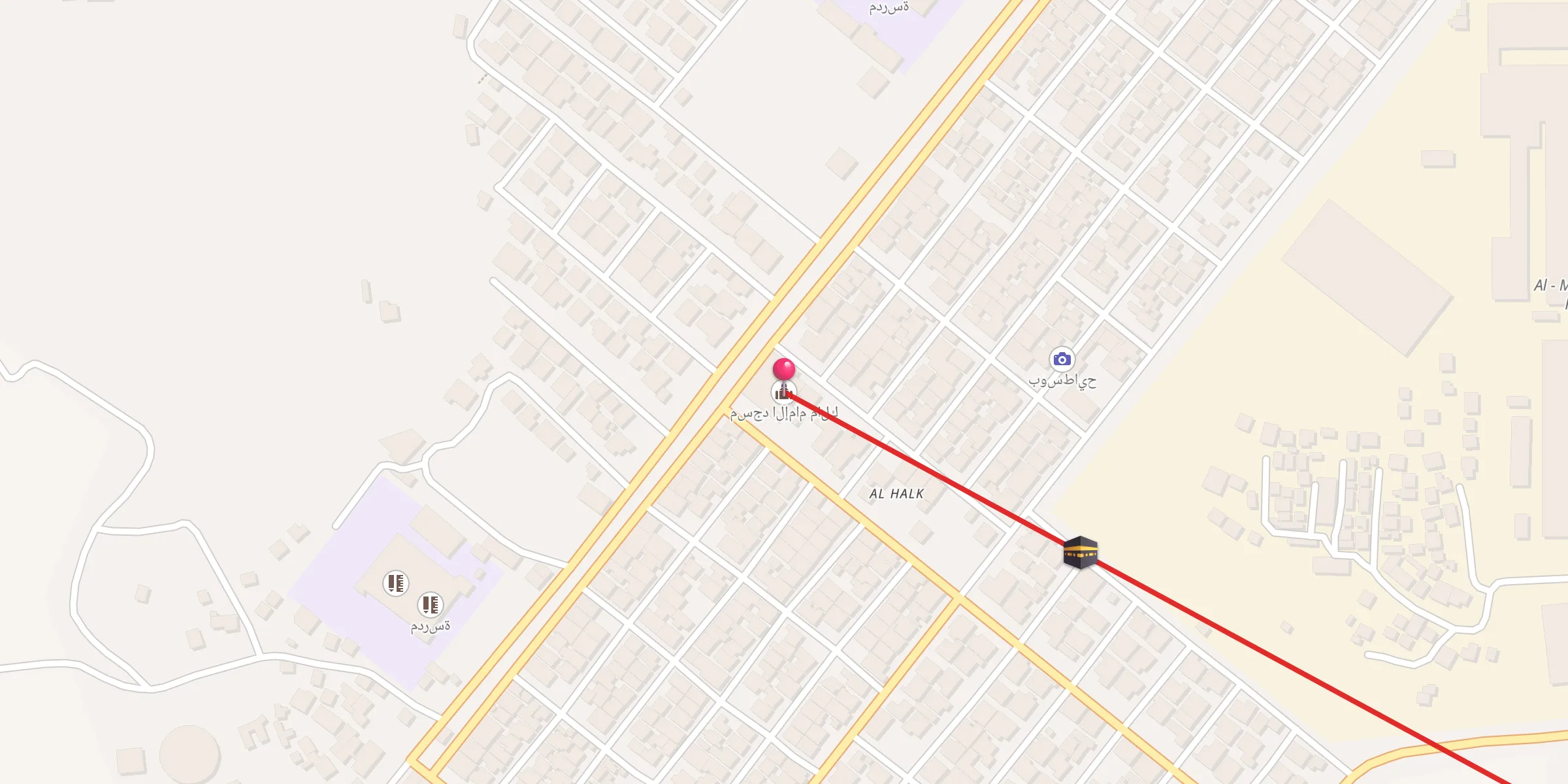 Carte de localisation : مسجد الإمام مالك