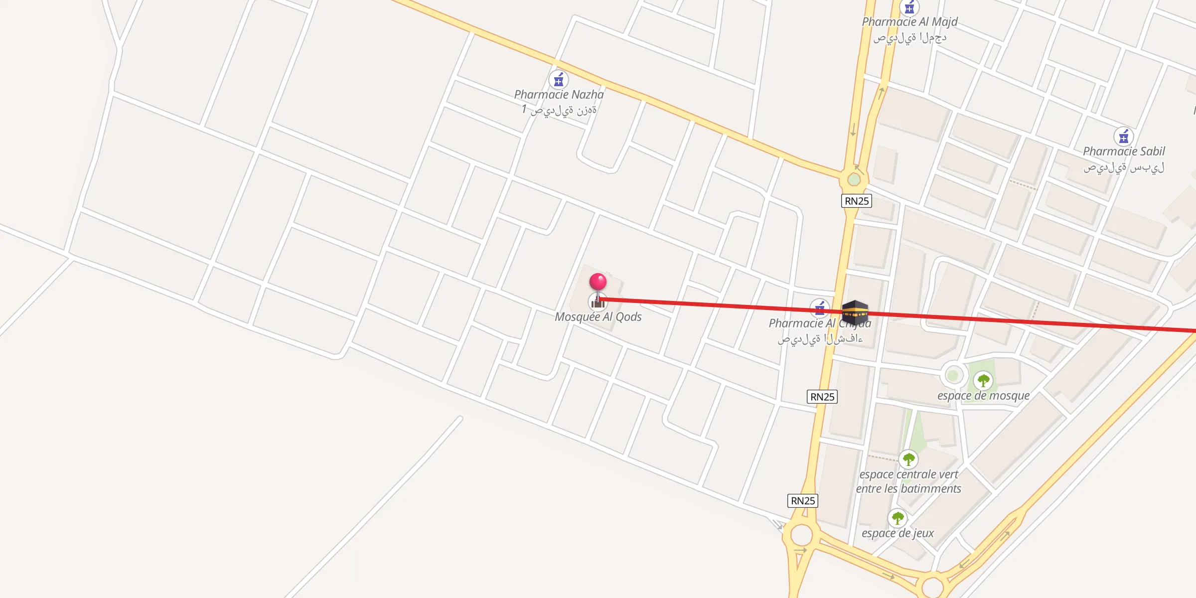 Carte de localisation : Mosquée Al Qods مسجد القدس