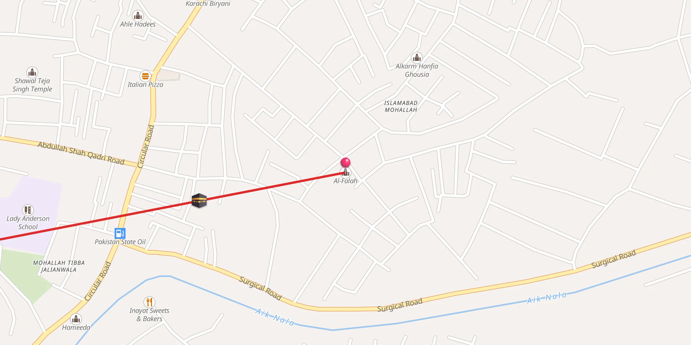 Carte de localisation : Al-Falah