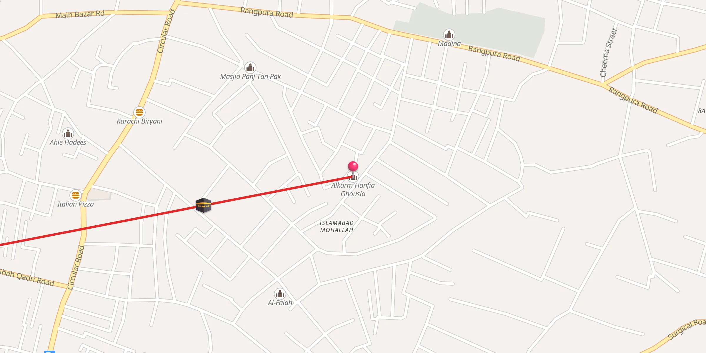 Carte de localisation : Alkarm Hanfia Ghousia