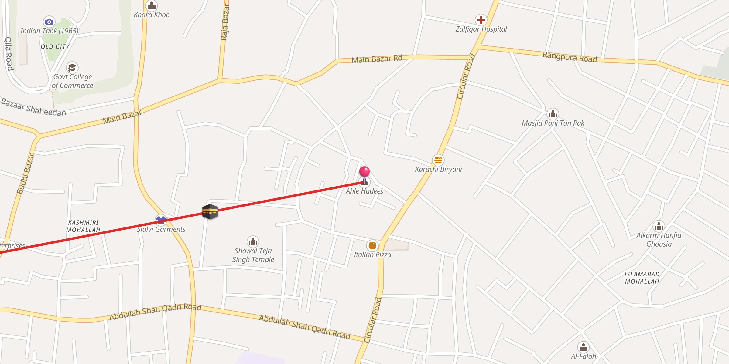 Carte de localisation : Ahle Hadees