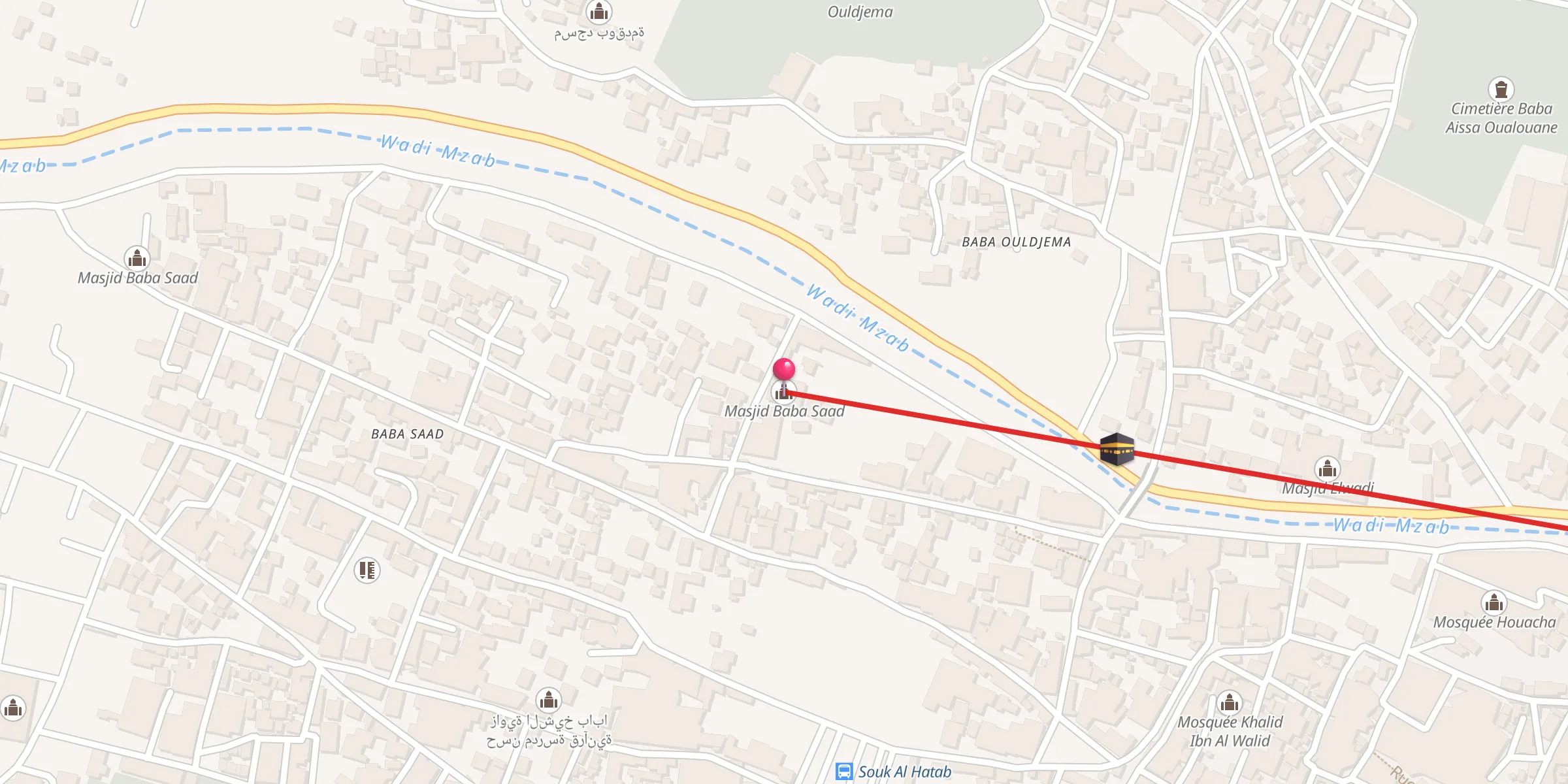 Carte de localisation : Mosquée Baba Saad;مسجد بابا سعد