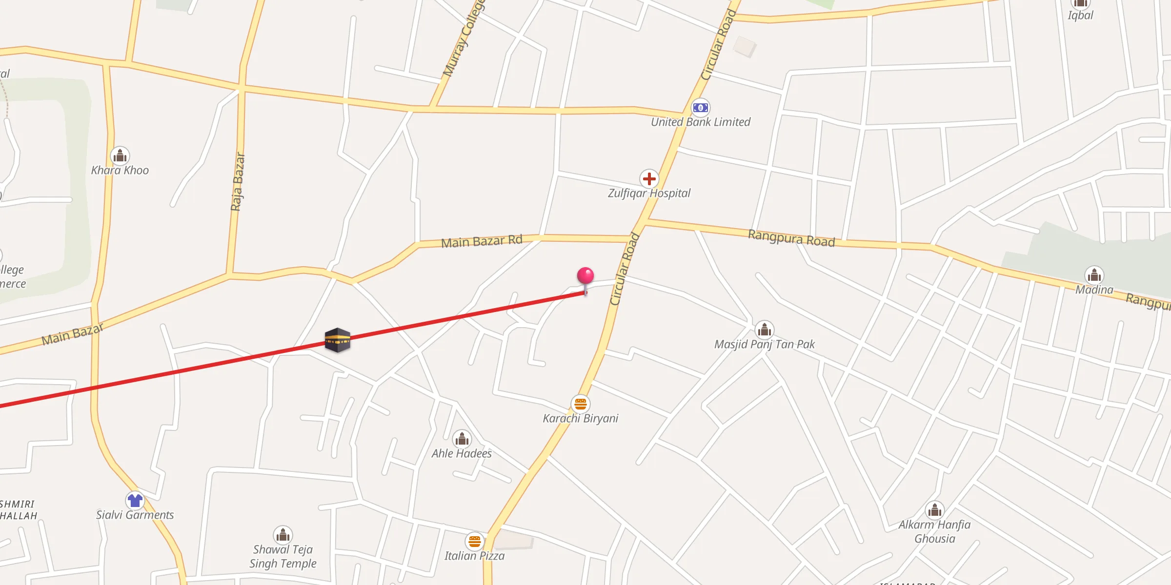Carte de localisation : Hafiz Khuda Baksh