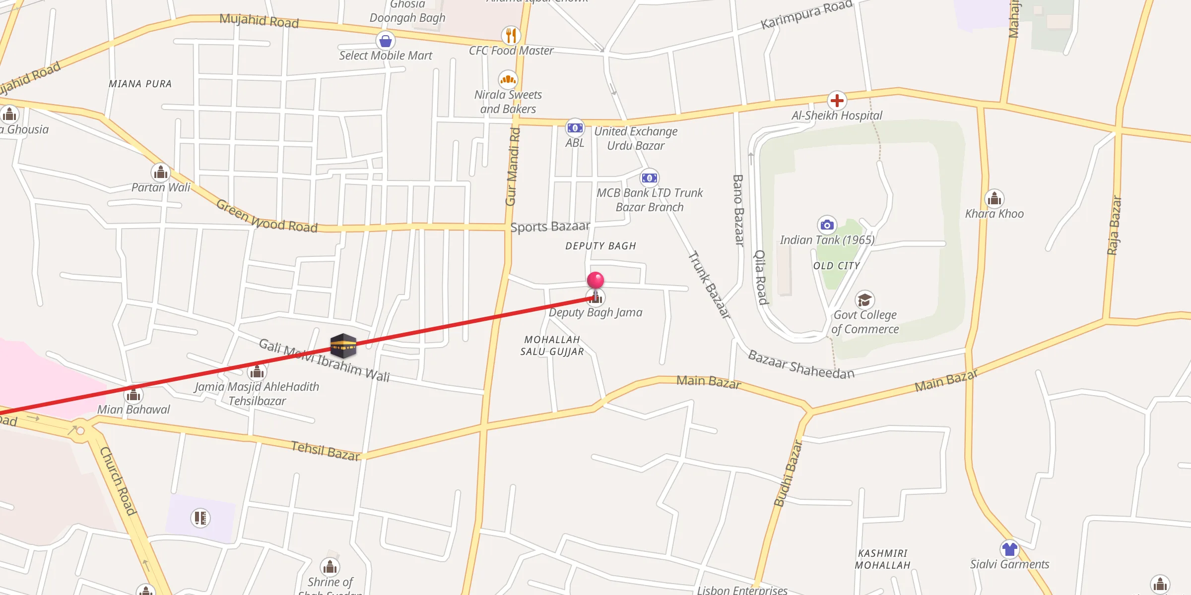 Carte de localisation : Deputy Bagh Jama