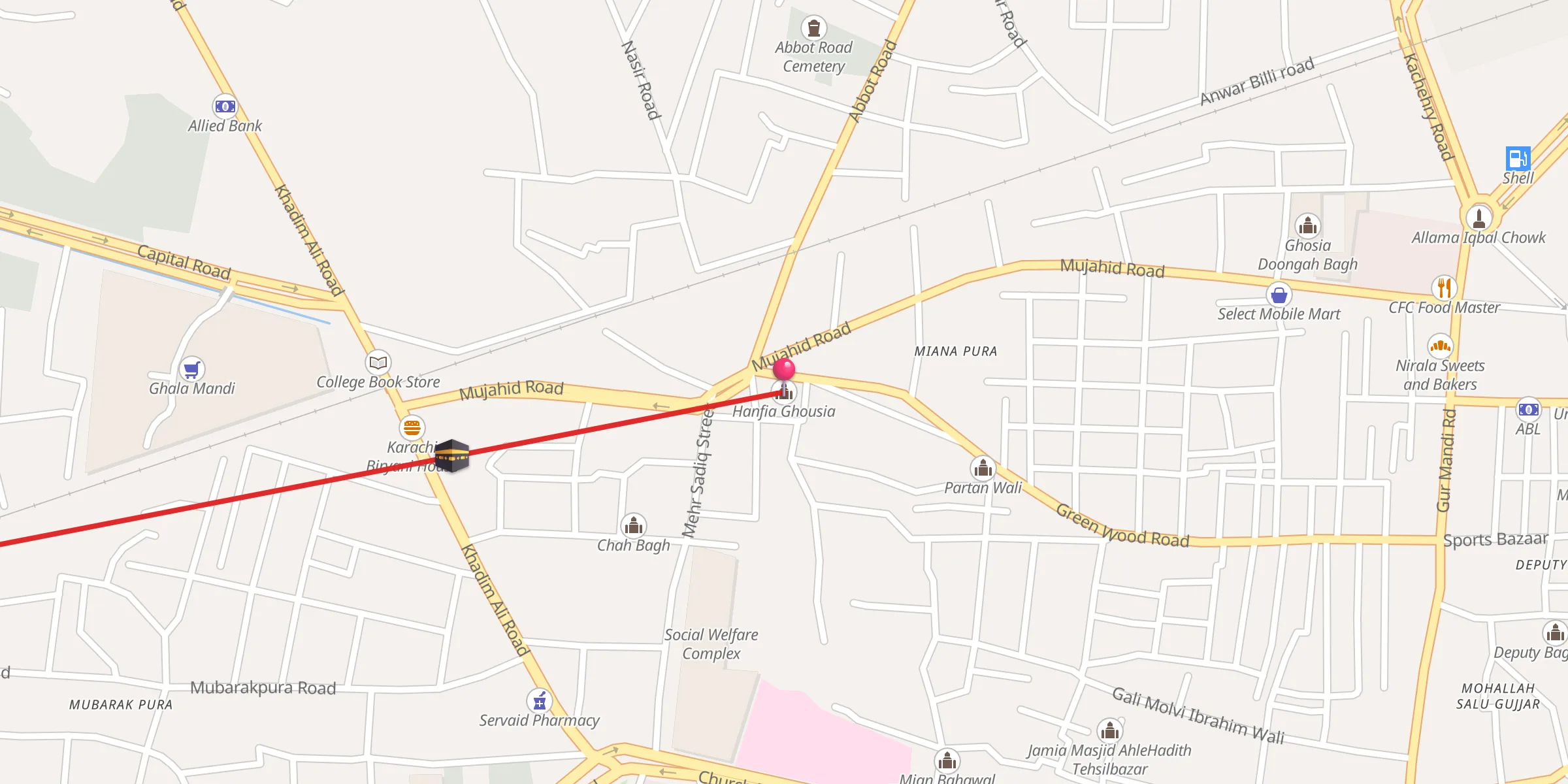 Carte de localisation : Hanfia Ghousia