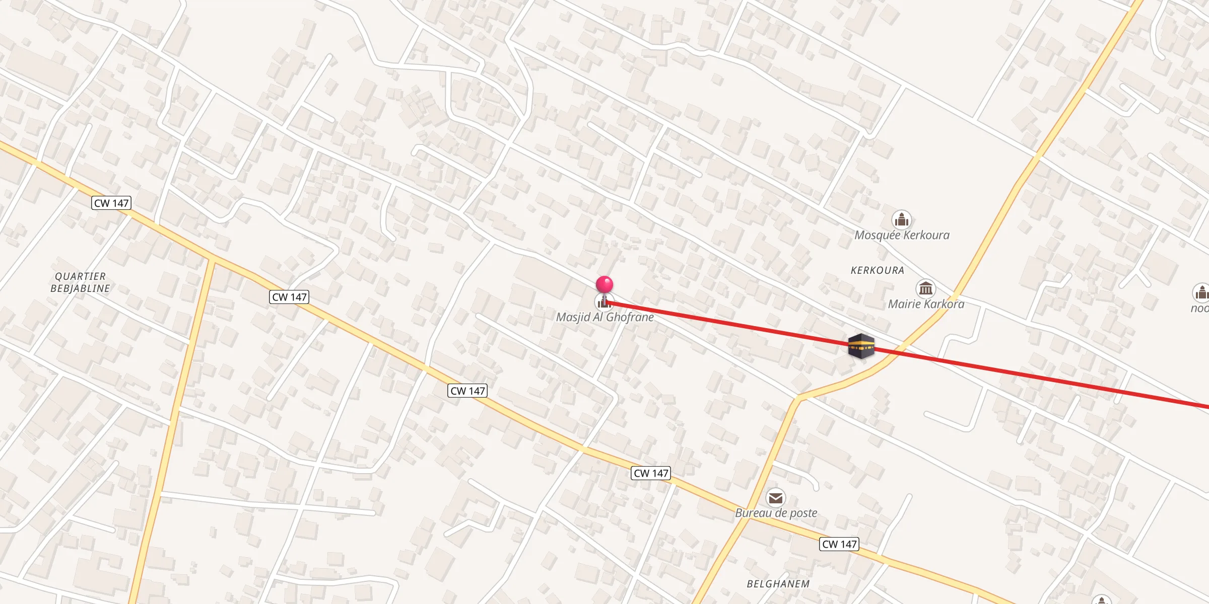 Carte de localisation : Masjid Al Ghofrane
