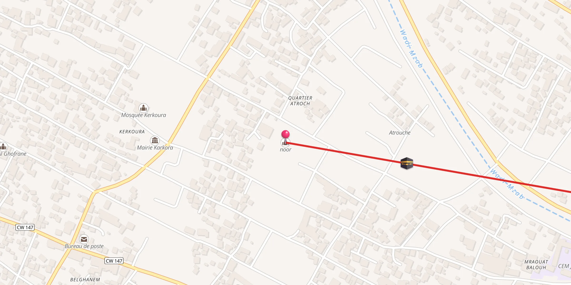 Carte de localisation : noor