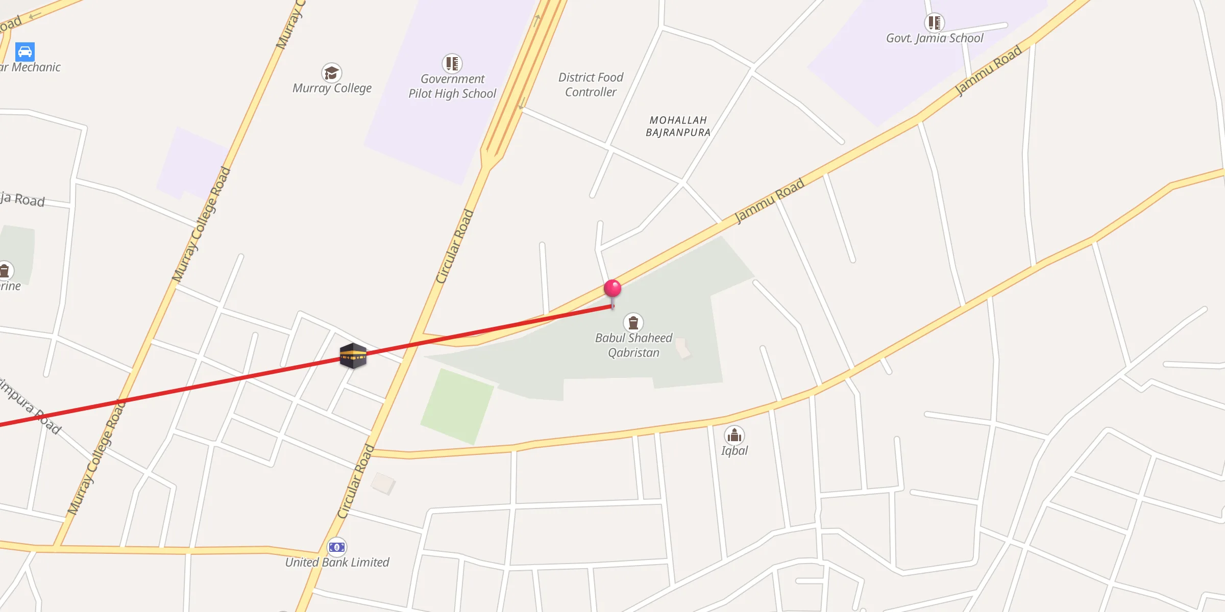 Carte de localisation : Babul Shaheed