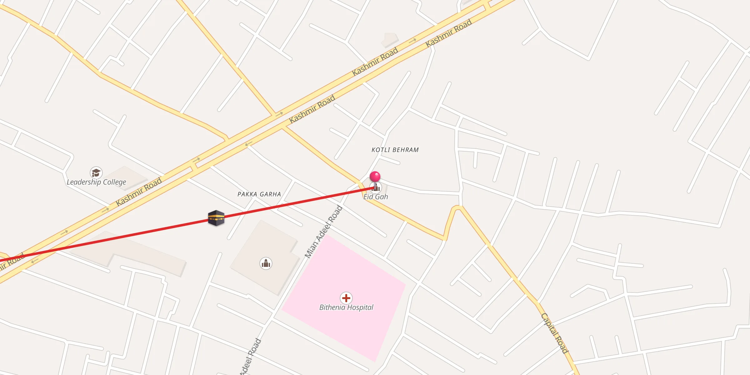Carte de localisation : Eid Gah