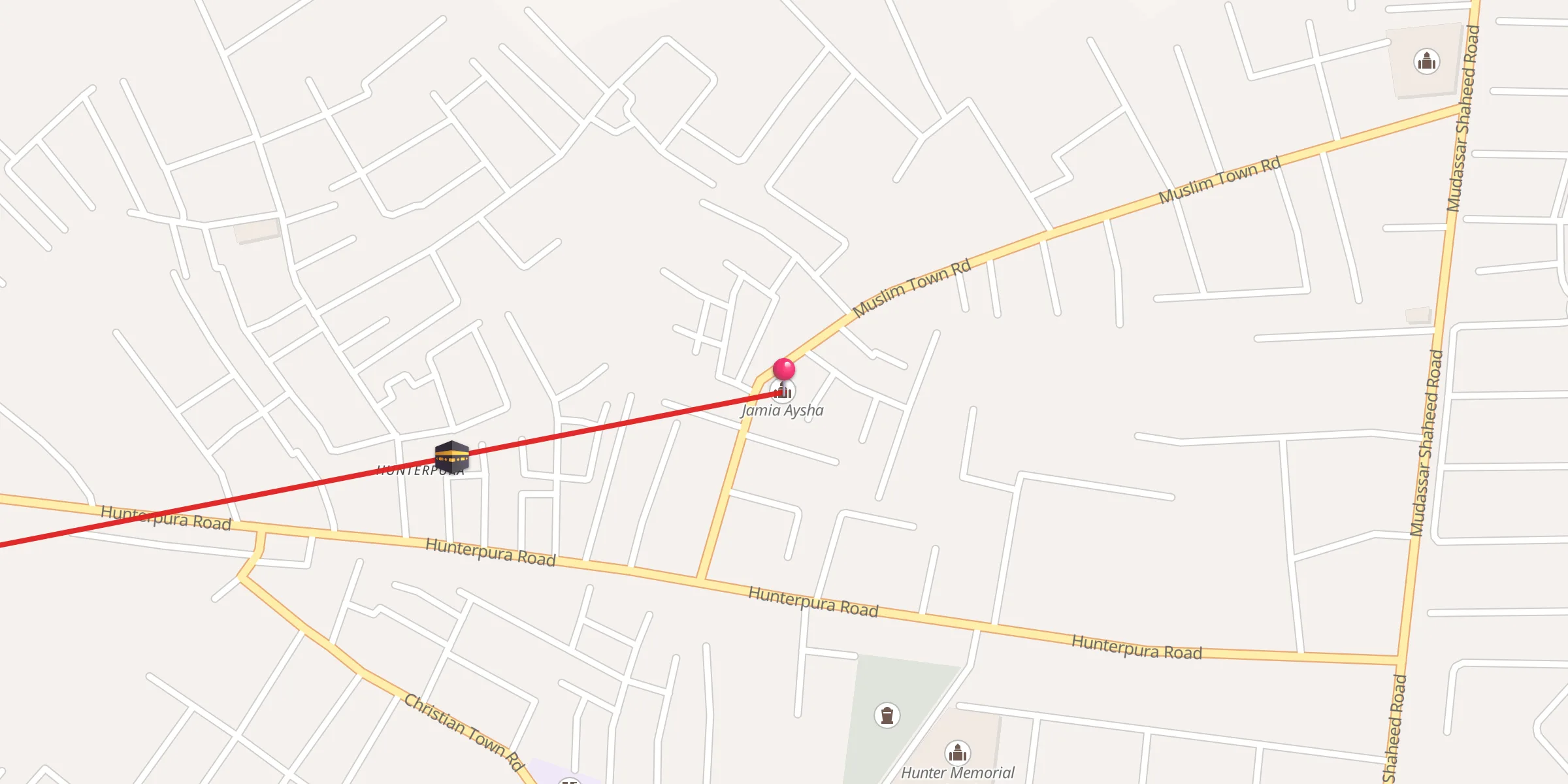Carte de localisation : Jamia Aysha