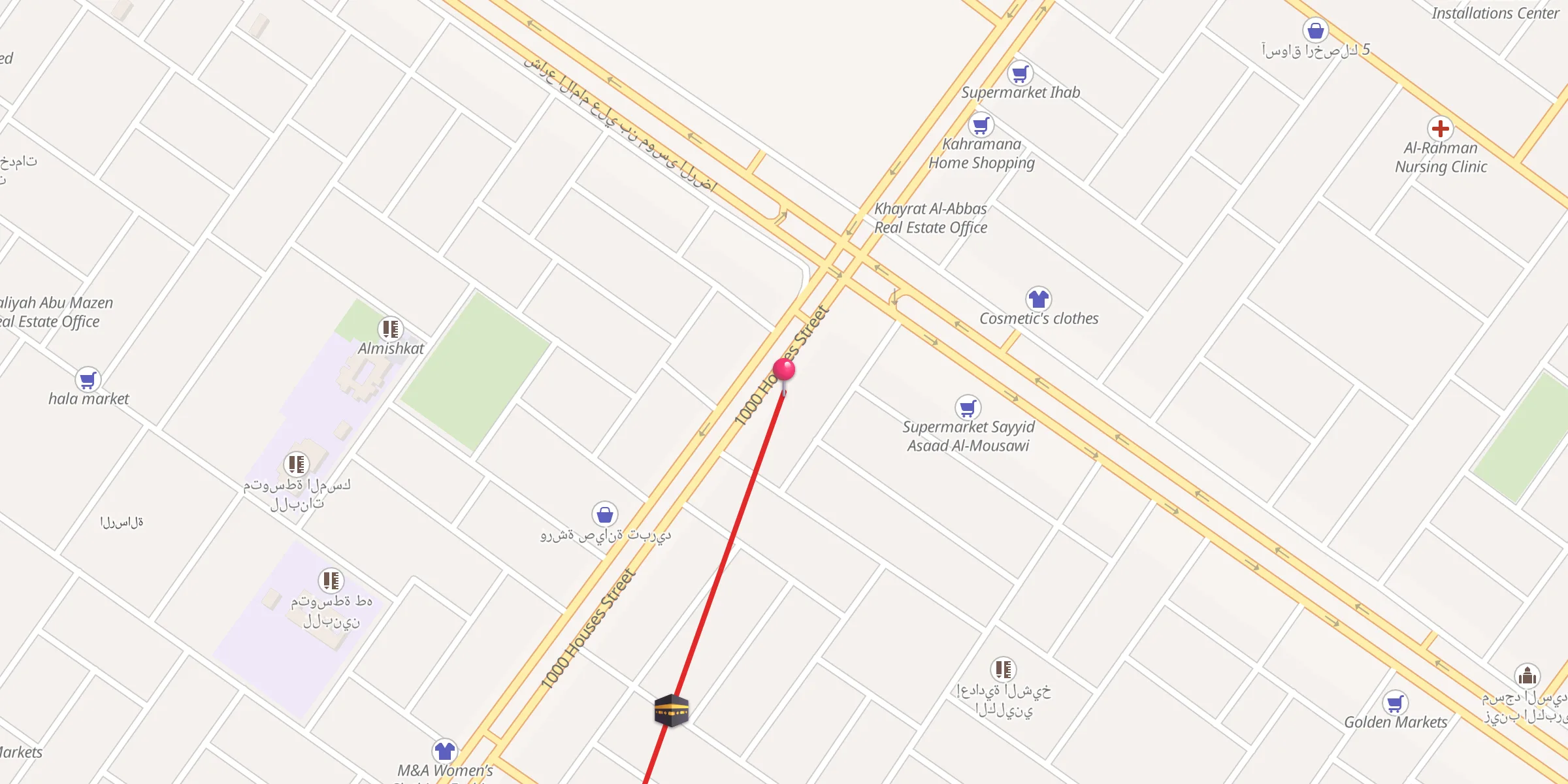 Carte de localisation : جامع الامامين الكاظمين