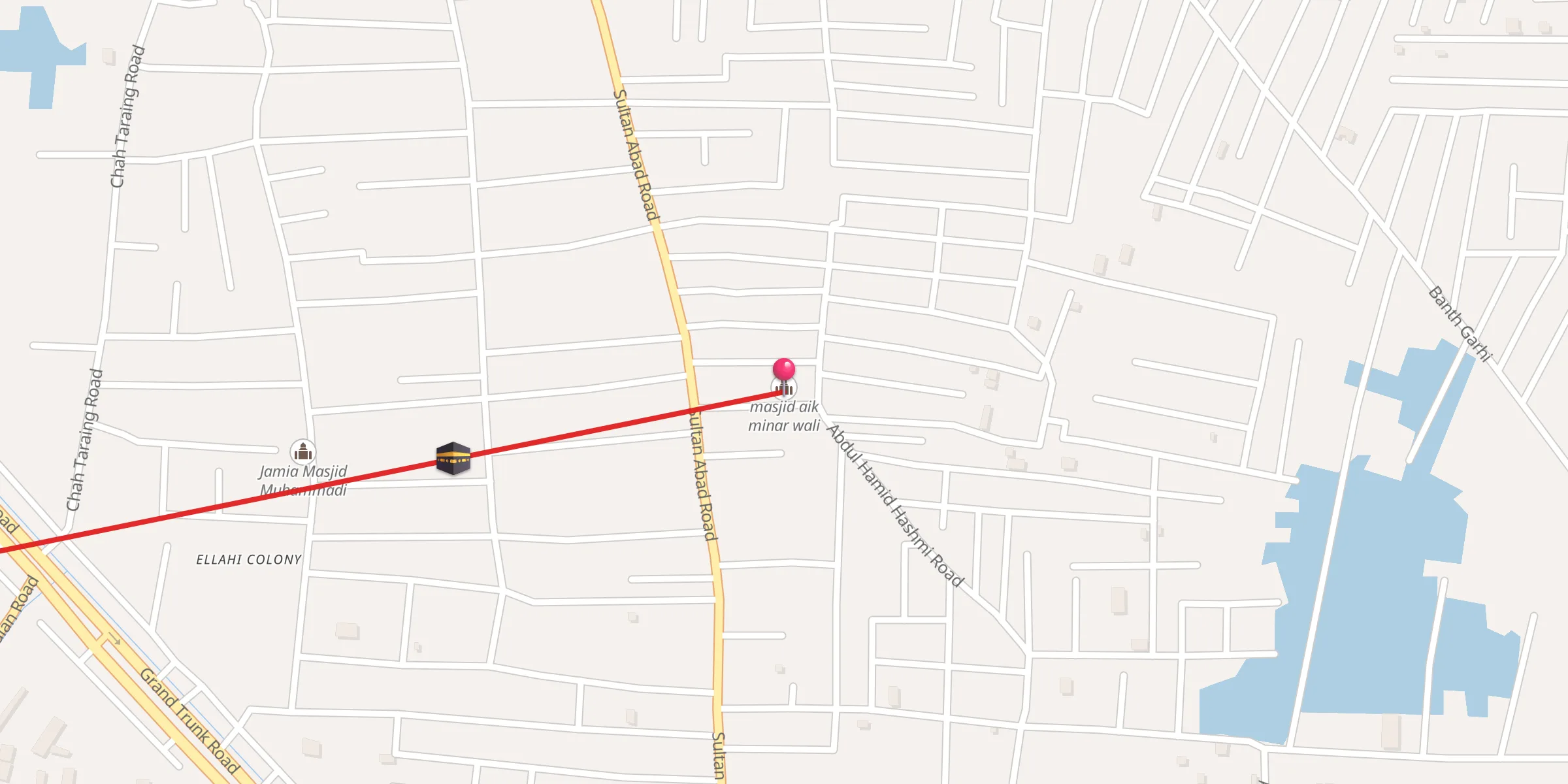 Carte de localisation : Masjid Aik Minar Wali