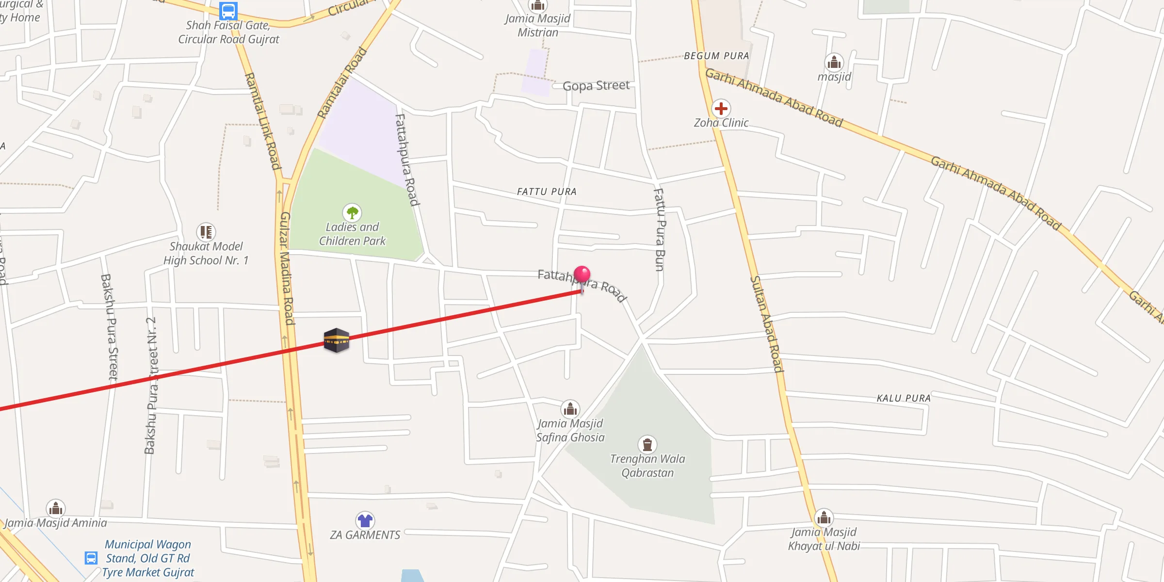 Carte de localisation : Jamia Masjid Kumhran
