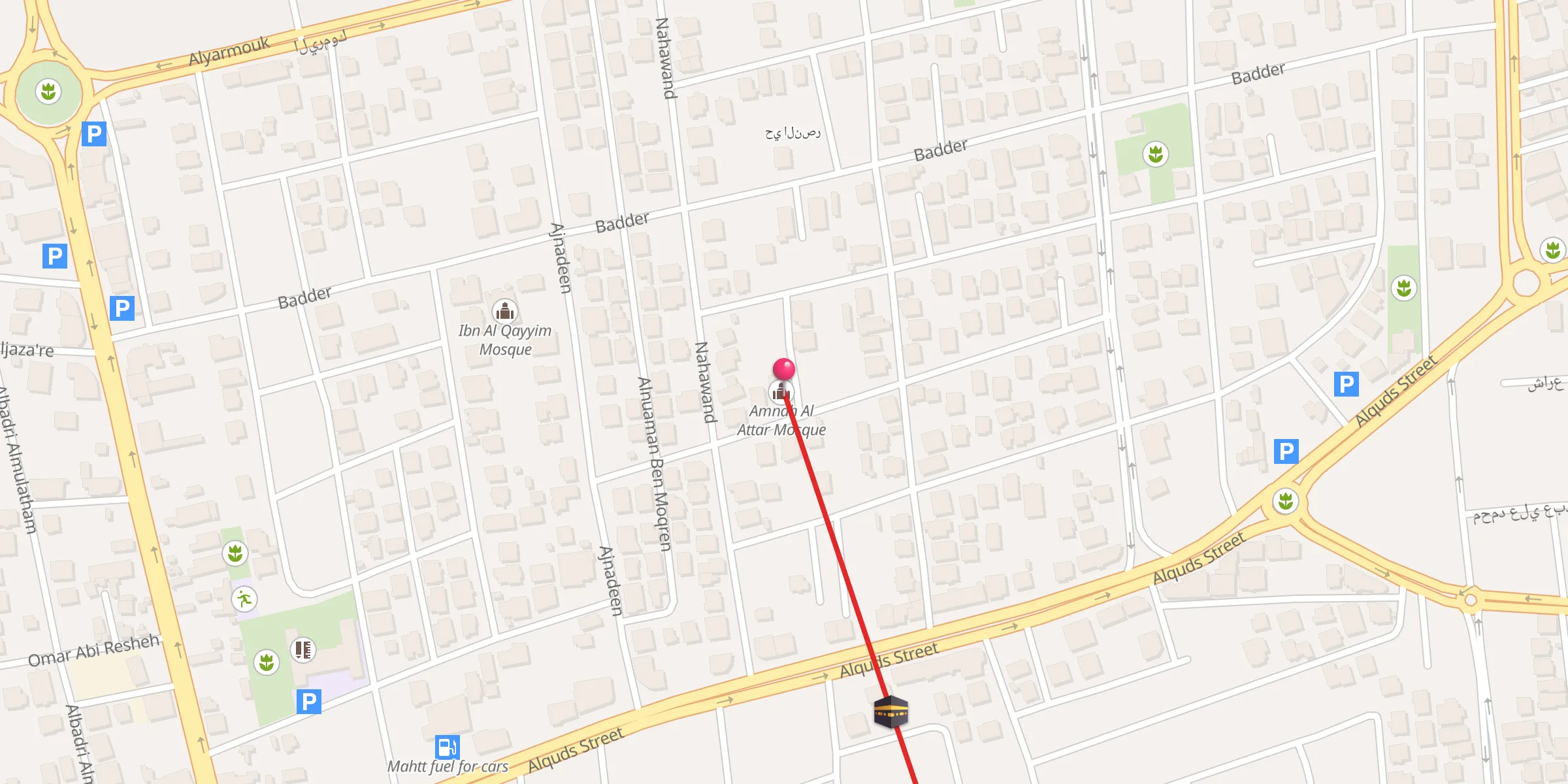 Carte de localisation : Amnah Al Attar Mosque