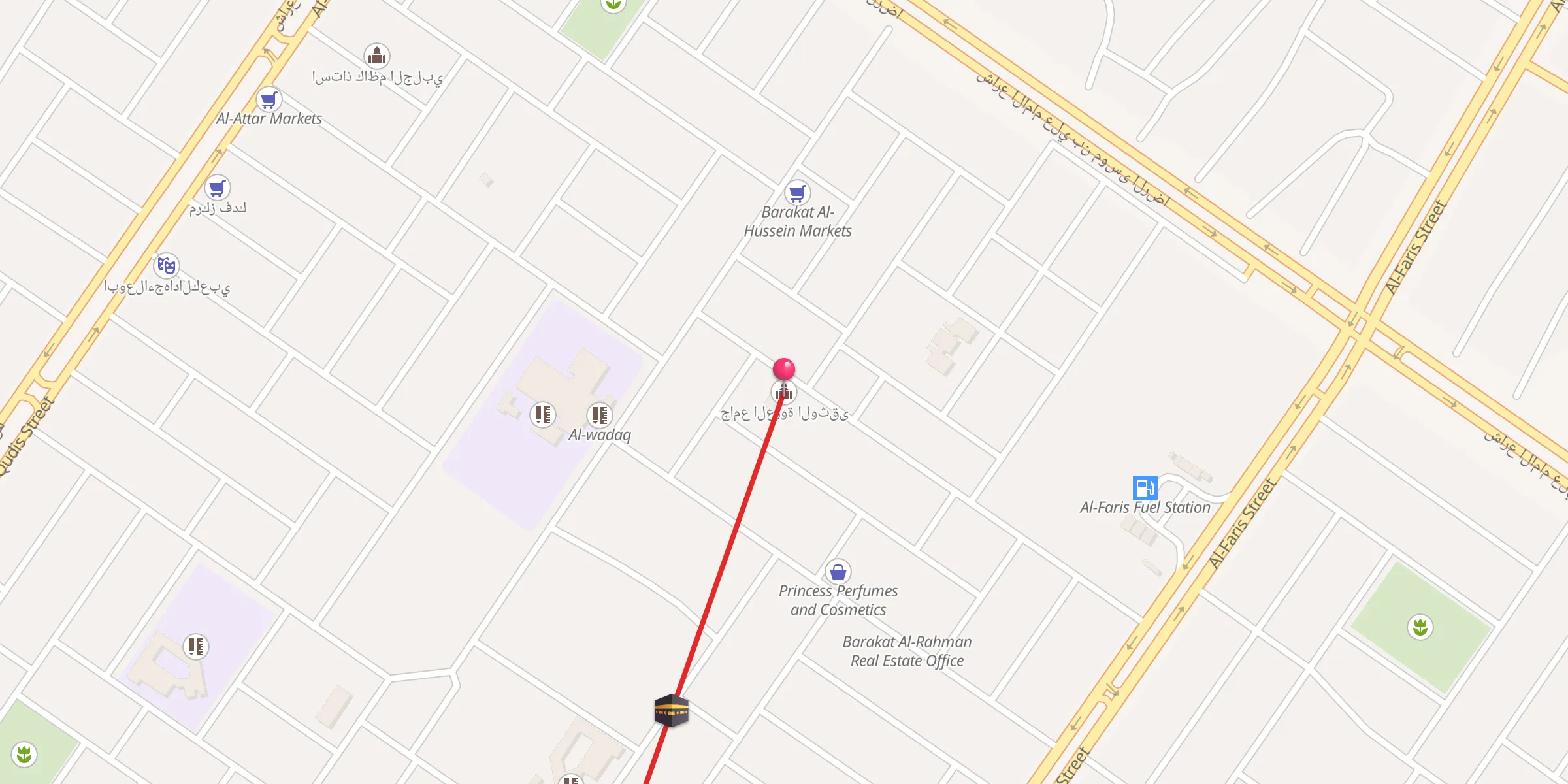 Carte de localisation : جامع العروة الوثقى