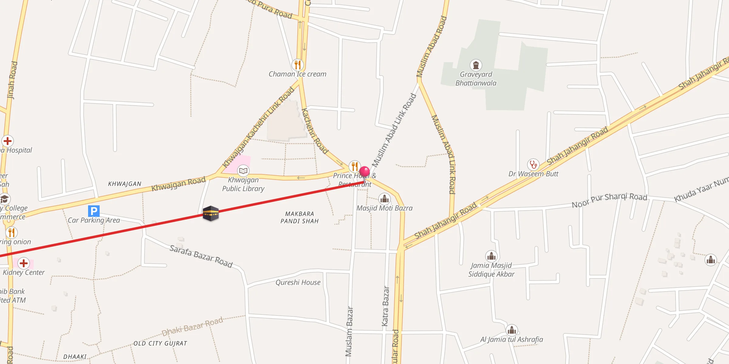 Carte de localisation : Jamia Masjid Chowk Pakistan