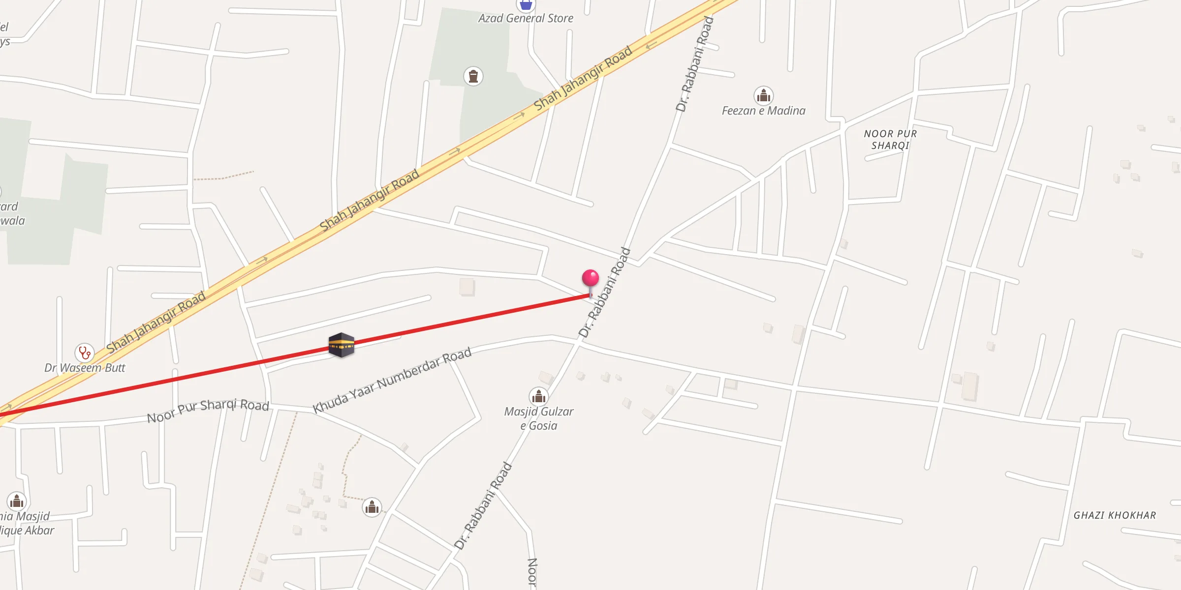 Carte de localisation : Masjid Anwar e Muhammadi