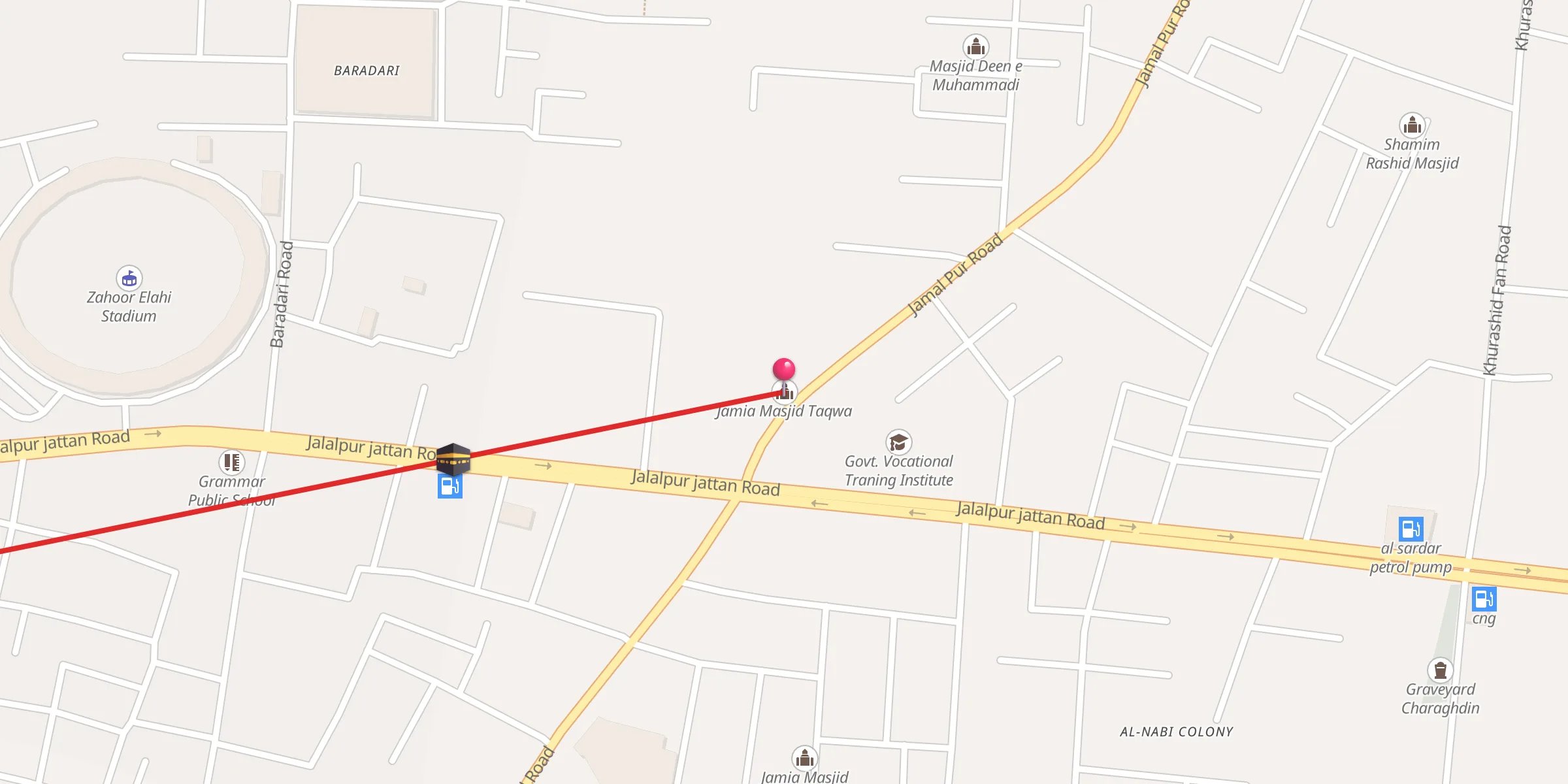 Carte de localisation : Jamia Masjid Taqwa