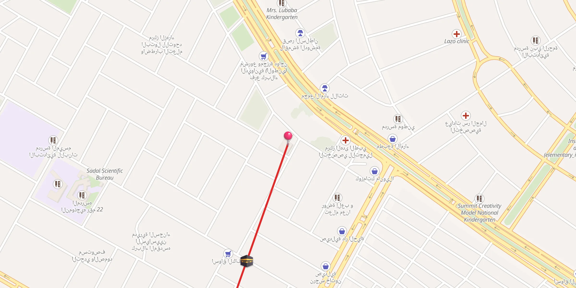 Carte de localisation : جامع البينة