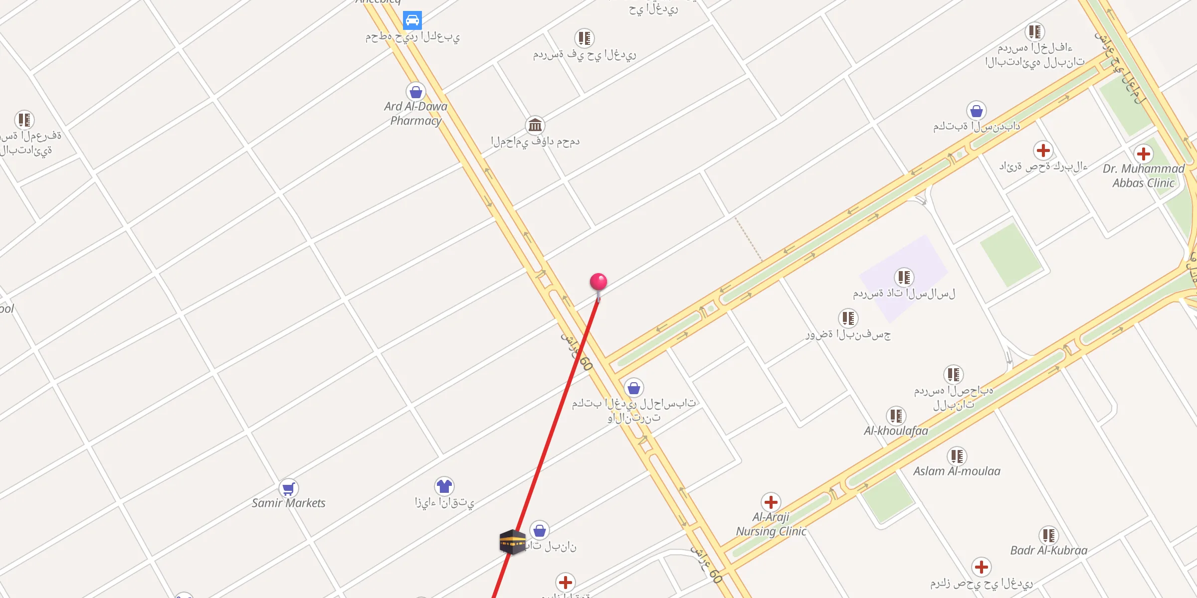 Carte de localisation : جامع الزهراء