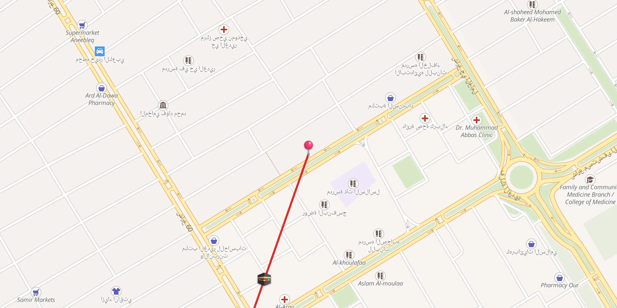 Carte de localisation : جامع ال البيت