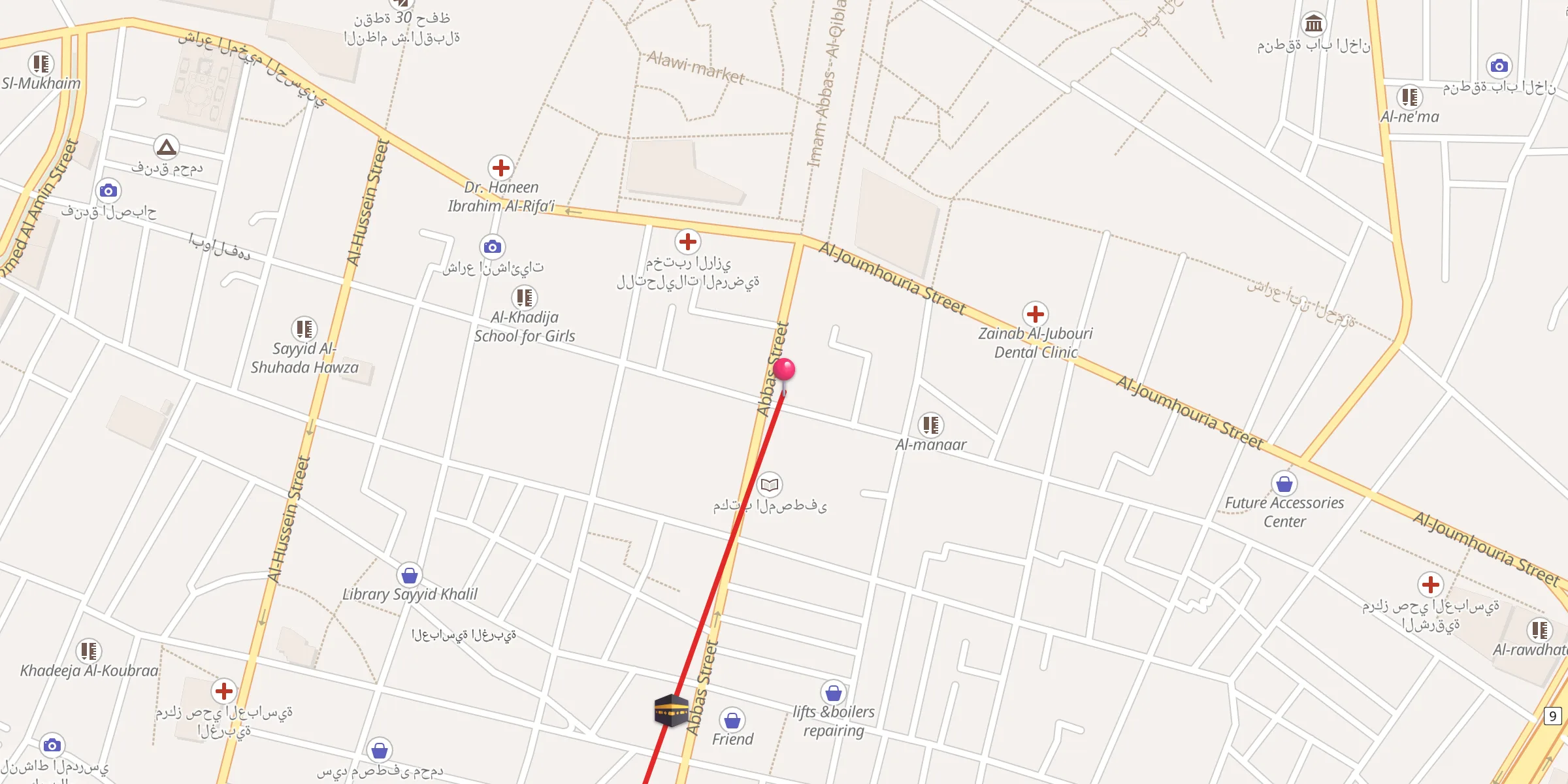Carte de localisation : جامع اسيا خانم