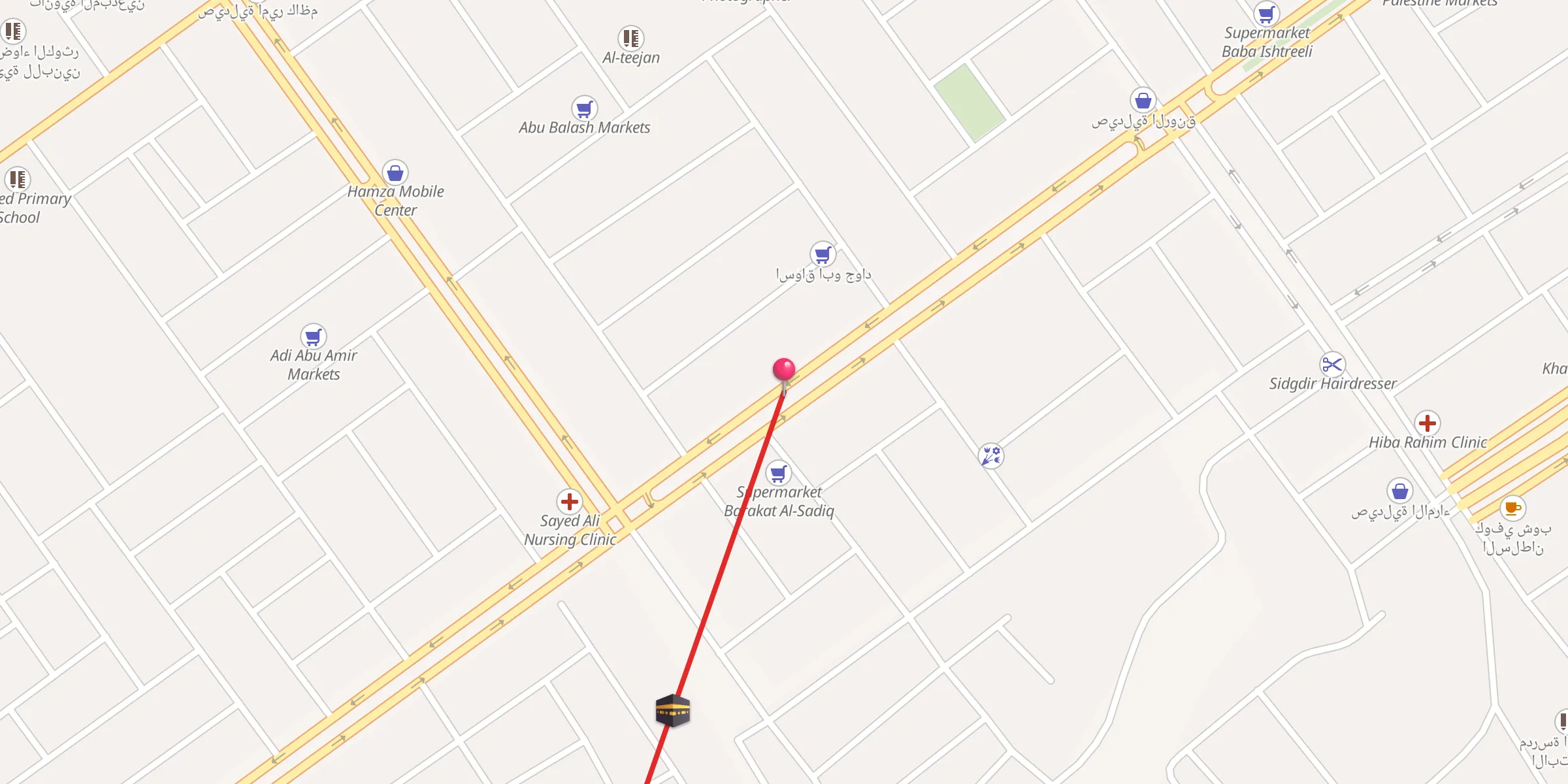 Carte de localisation : جامع ابو رائد