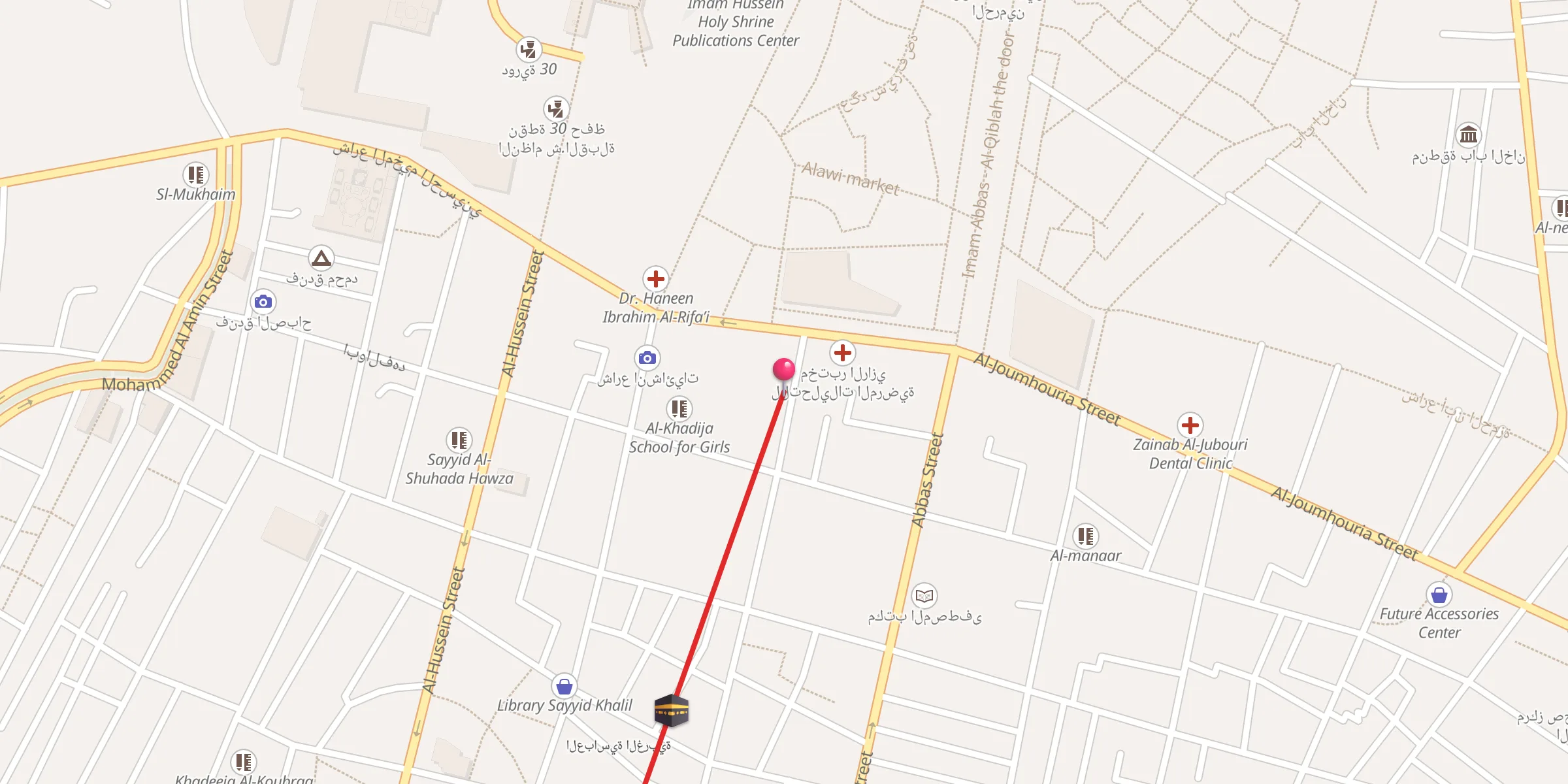 Carte de localisation : جامع السجاد عليه السلام