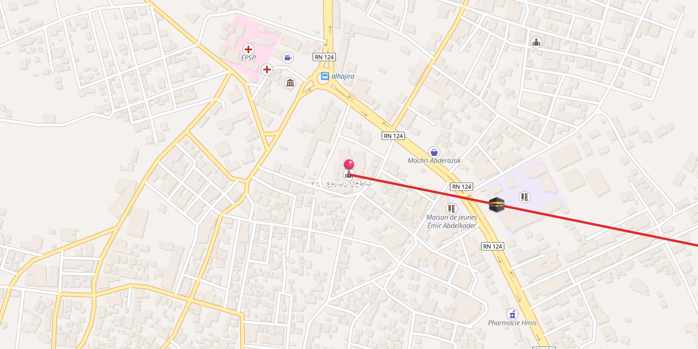 Carte de localisation : عمر بن الخطاب