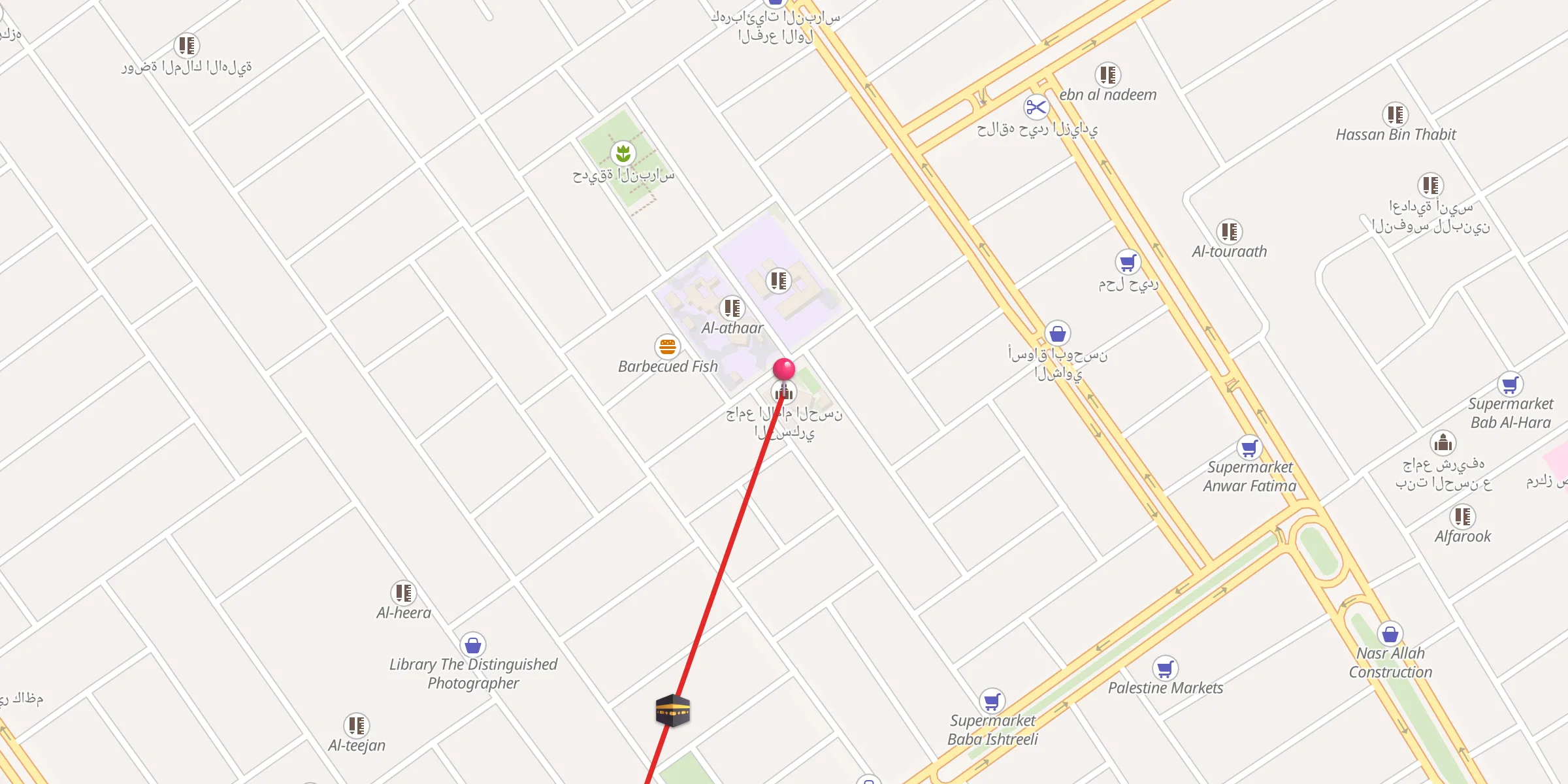 Carte de localisation : جامع الامام الحسن العسكري