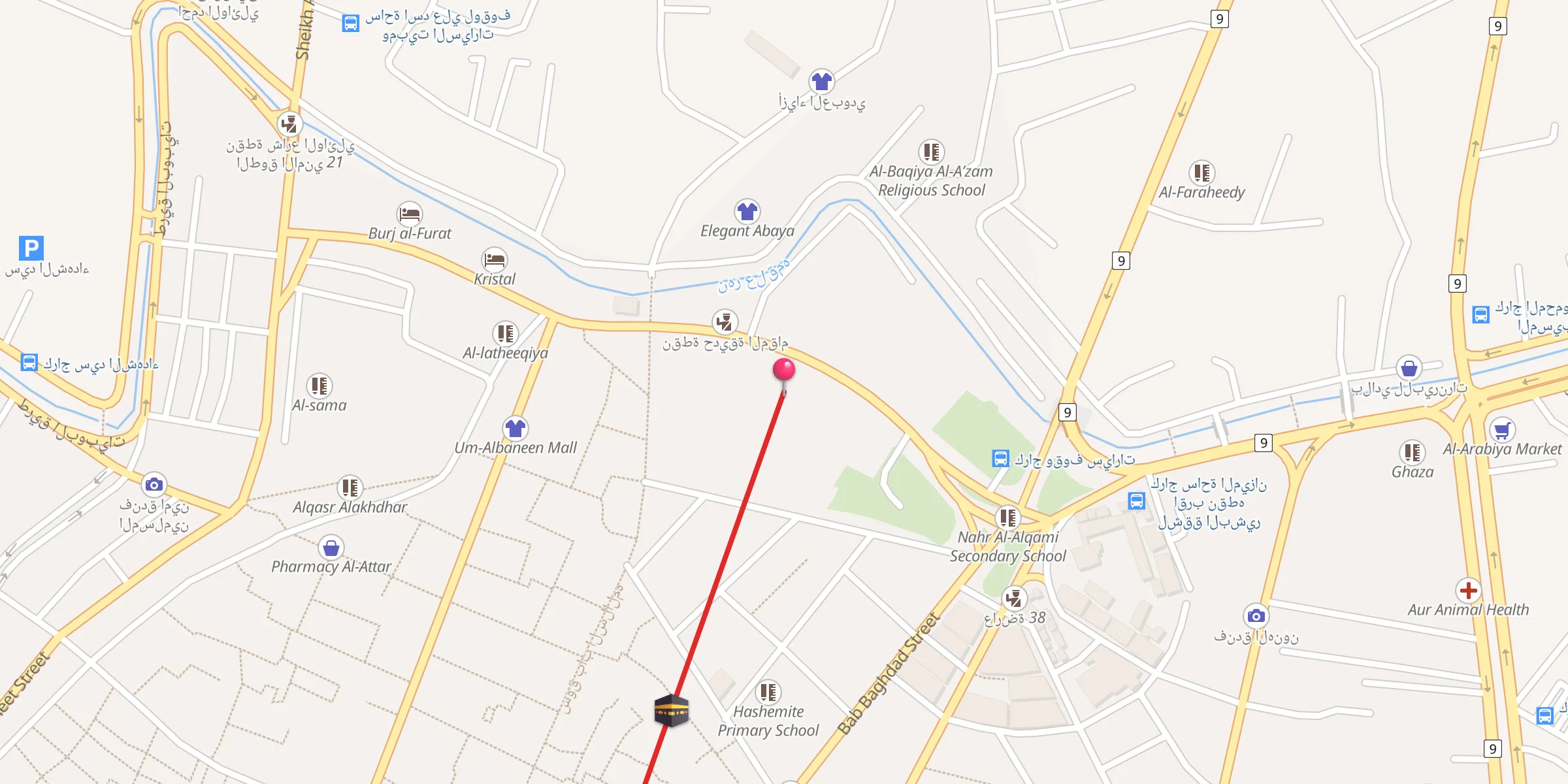 Carte de localisation : موكب جامع وحسينية أسد الله شيعة التركمان-كربلاء