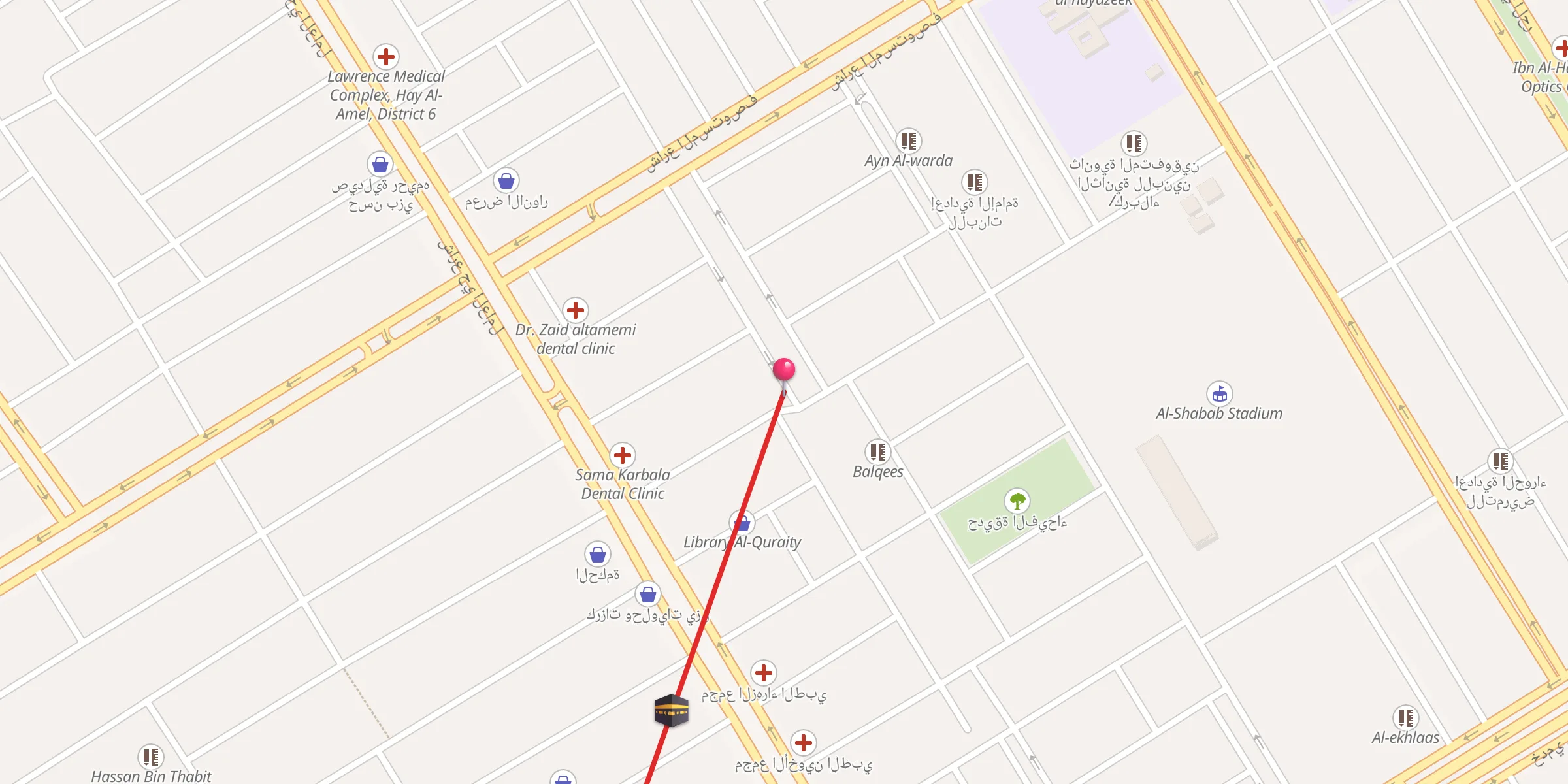 Carte de localisation : جامع الرسول