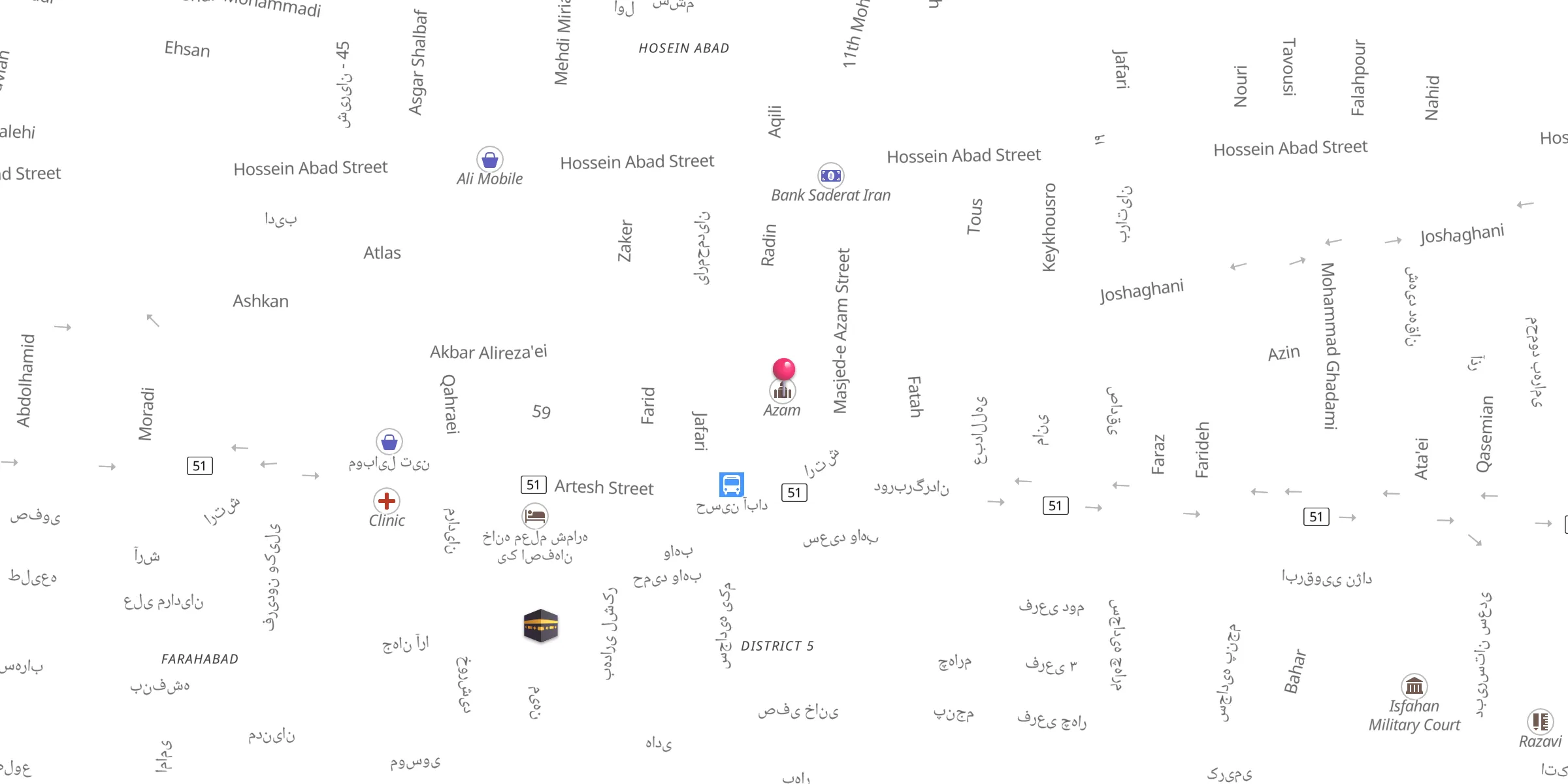 Carte de localisation : Azam