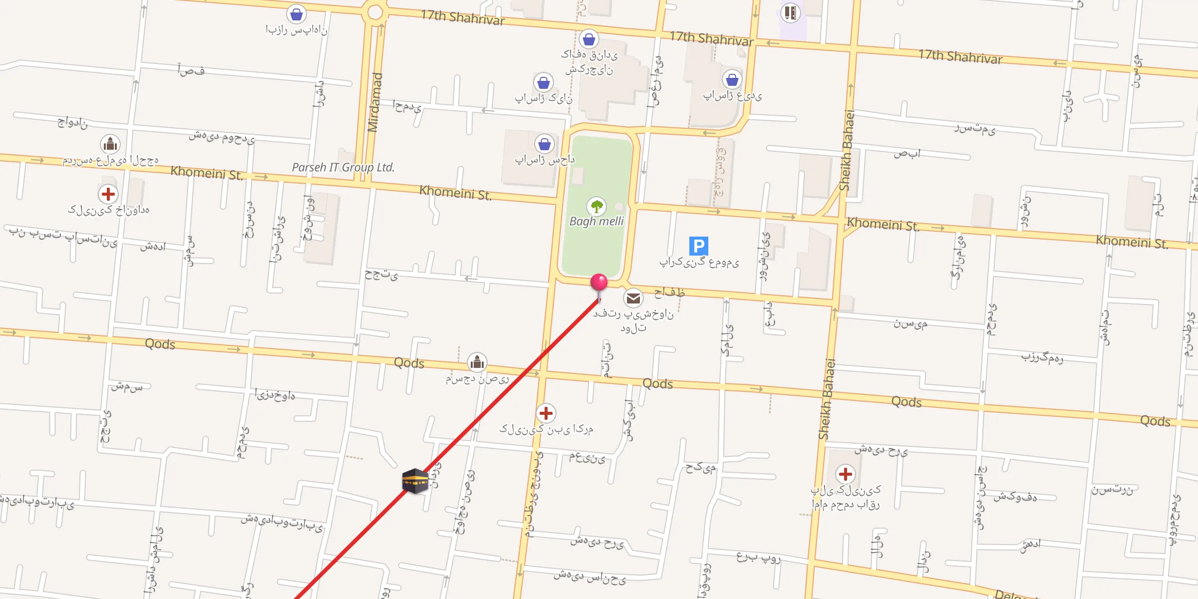 Carte de localisation : حسینیه حاج غلامحسین معینی