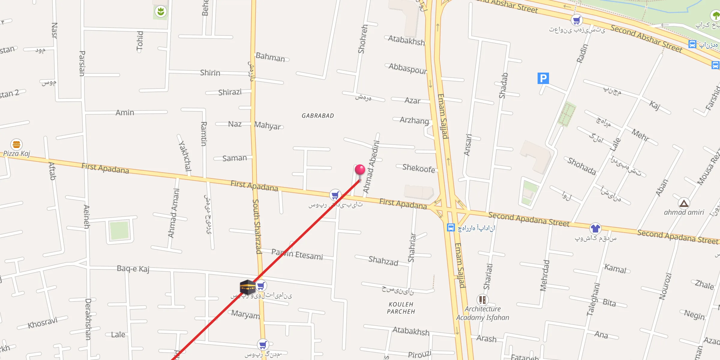 Carte de localisation : Behesht
